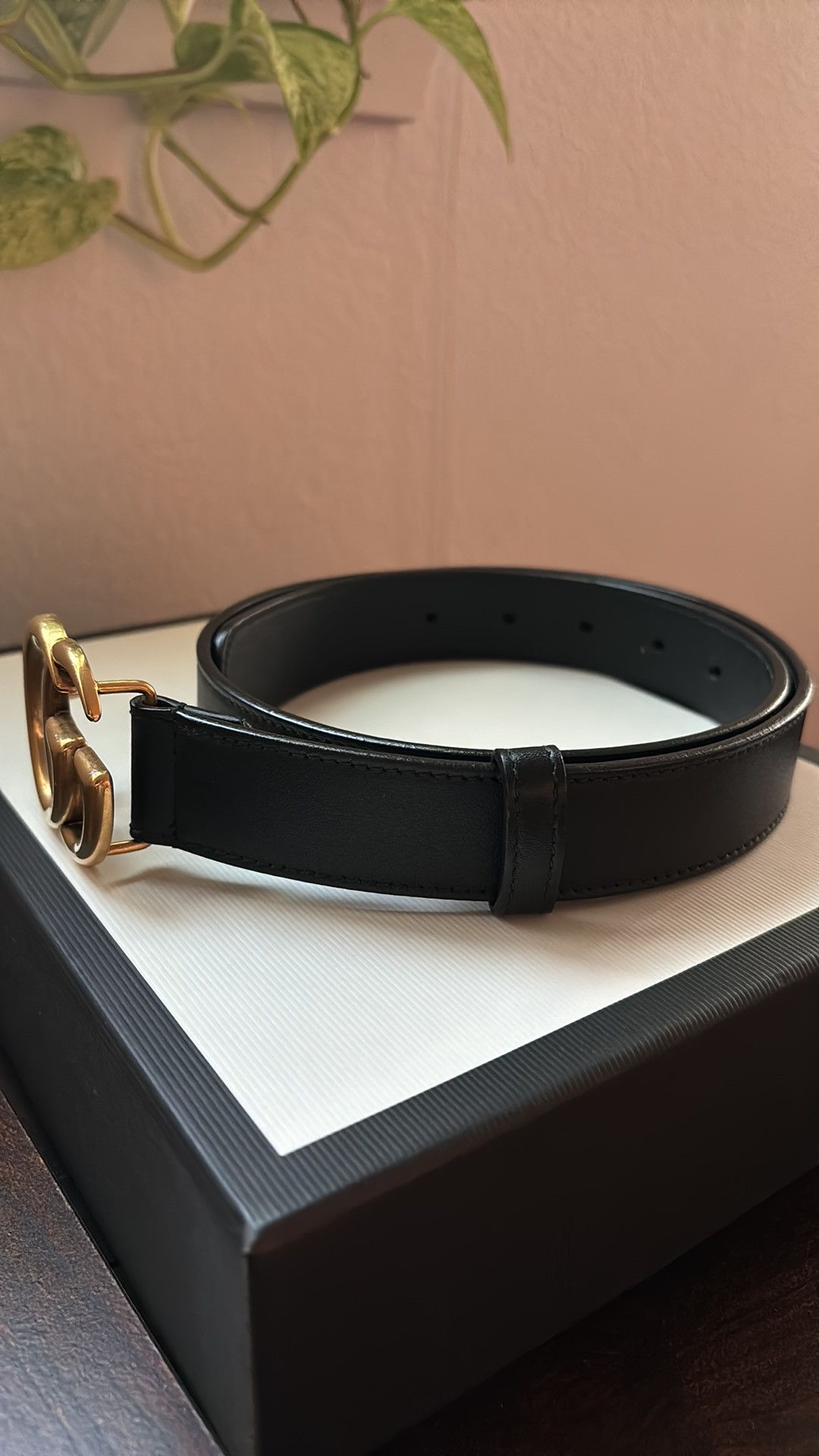 Gucci GG marmont belt with gold hardware size 75 Size ONE SIZE - 3 Thumbnail