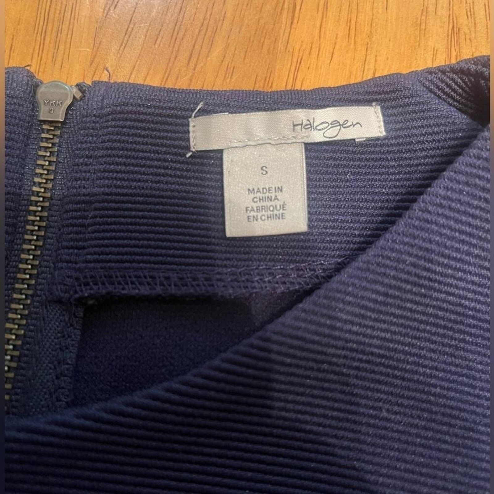 The Unbranded Brand Halogen ribbed swing dress in blue, size small Size S / US 4 / IT 40 - 3 Thumbnail