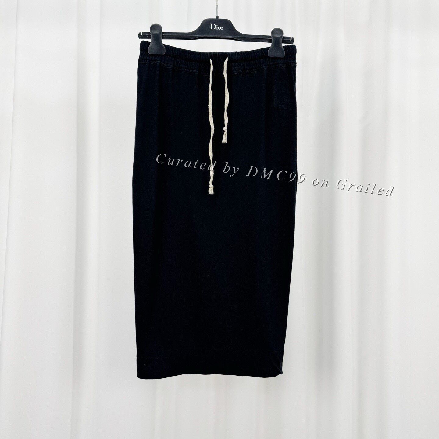 Rick Owens Rick Owens Black Drawstring Skirt Size 32" / US 10 / IT 46 - 1 Thumbnail