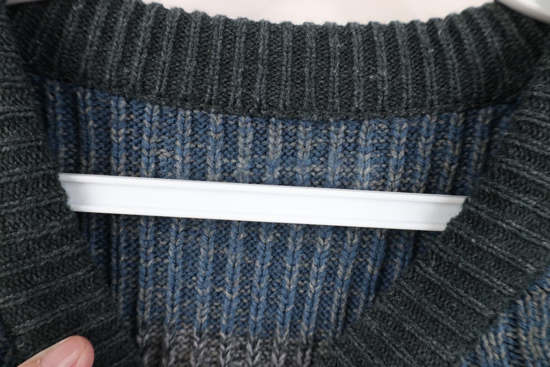 Vintage Vintage 90s Streetwear Block Ribbed Knit Sweater Stretch Size US S / EU 44-46 / 1 - 5 Thumbnail