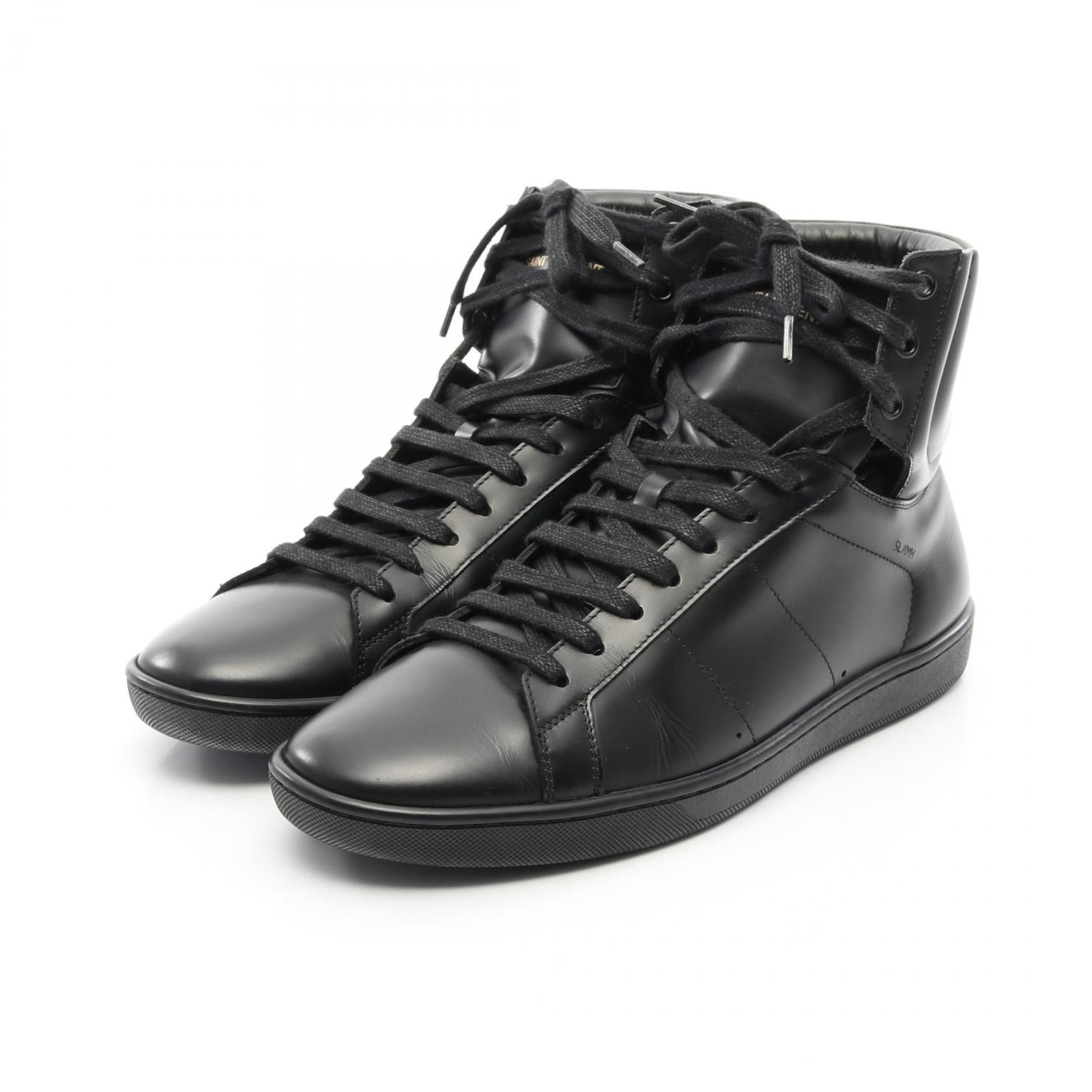 YVES Saint Laurent Paris 417850 Leather Sneakers Leather Shoes 417850 in Black, Men's