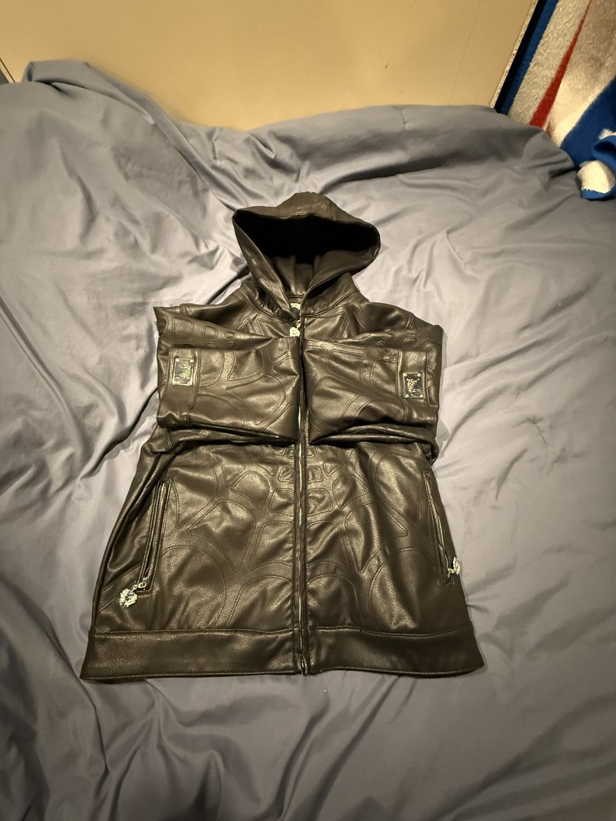 Revenge REVENGE Black Spider Web Leather Jacket Size US L / EU 52-54 / 3 - 7 Thumbnail