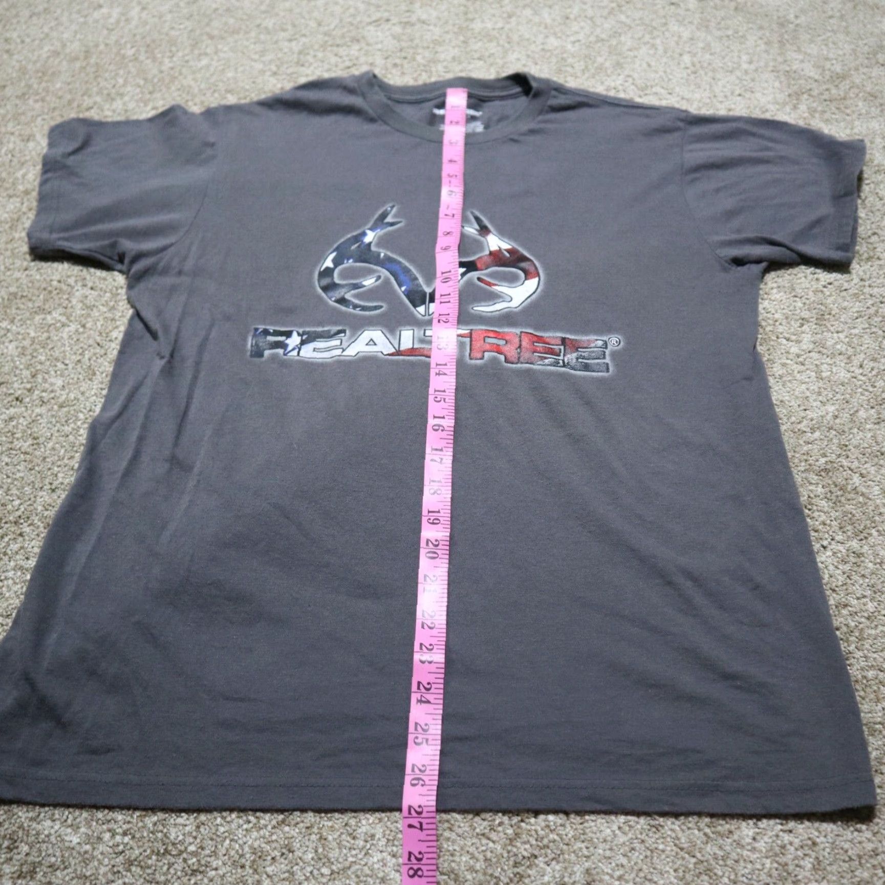 Realtree Realtree Patriotic T-Shirt Shirt Gray USA Logo Men's M Medium Size US M / EU 48-50 / 2 - 6 Thumbnail