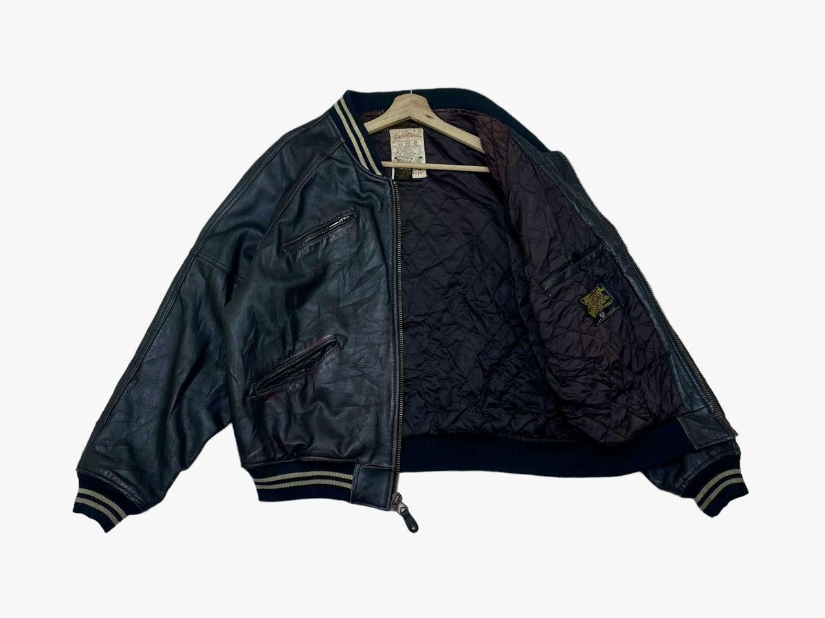 Avirex 🔥Vtg Avirex America Varsity USA Track Field Leather Jacket Size US L / EU 52-54 / 3 - 3 Thumbnail