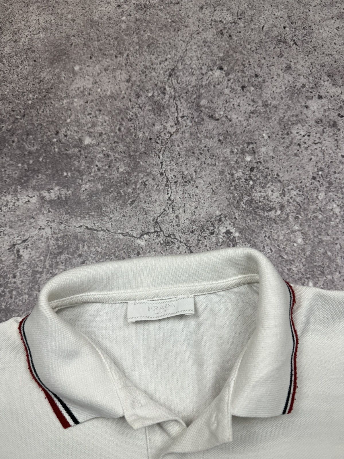 Prada Vintage Prada Red Tab Y2K Luxury Polo T Shirt Hype White Size US S / EU 44-46 / 1 - 4 Thumbnail
