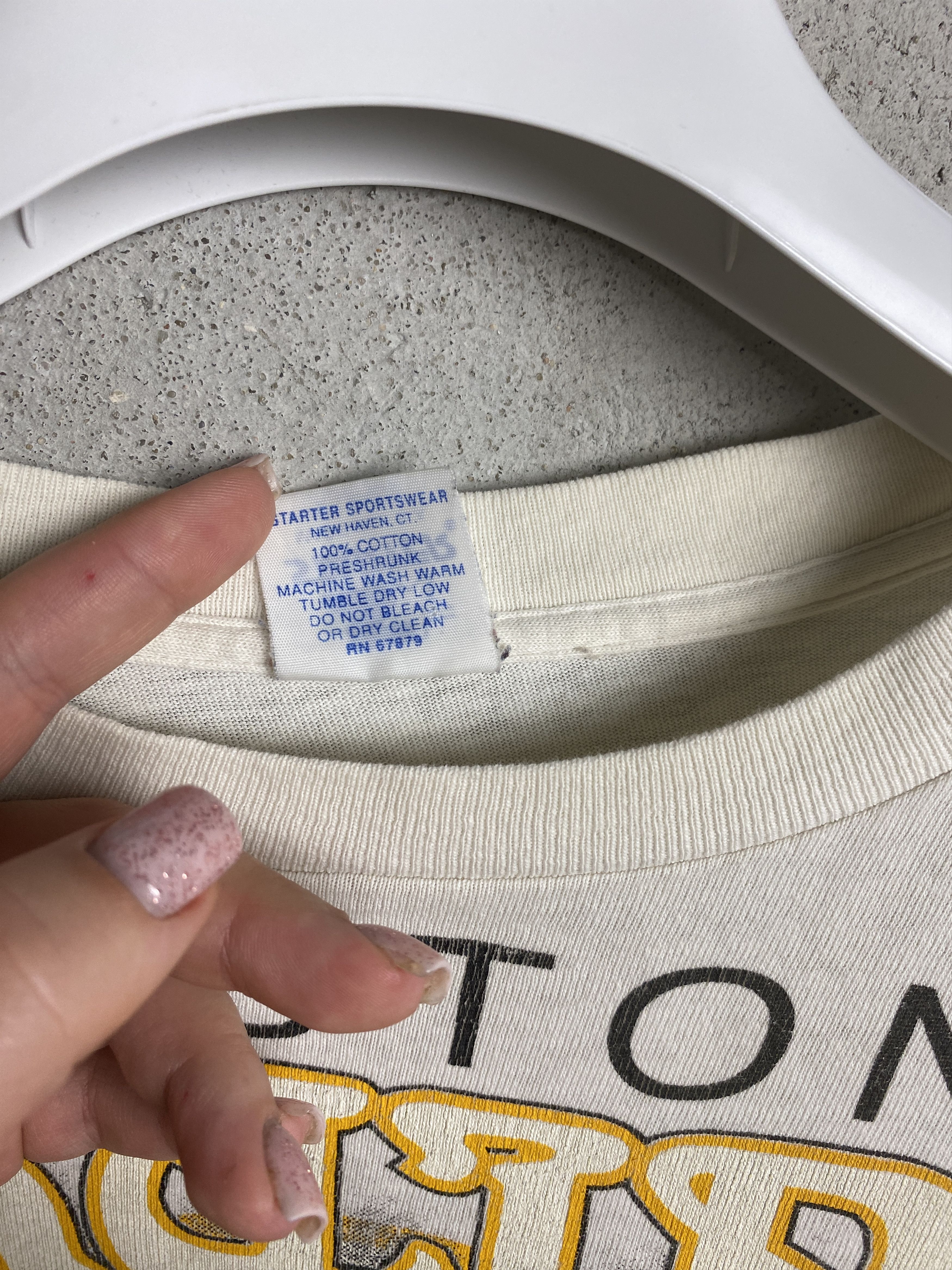 Starter Vintage Starter 1992 t-shirt tee printed Bruins NHL Size US XL / EU 56 / 4 - 6 Thumbnail
