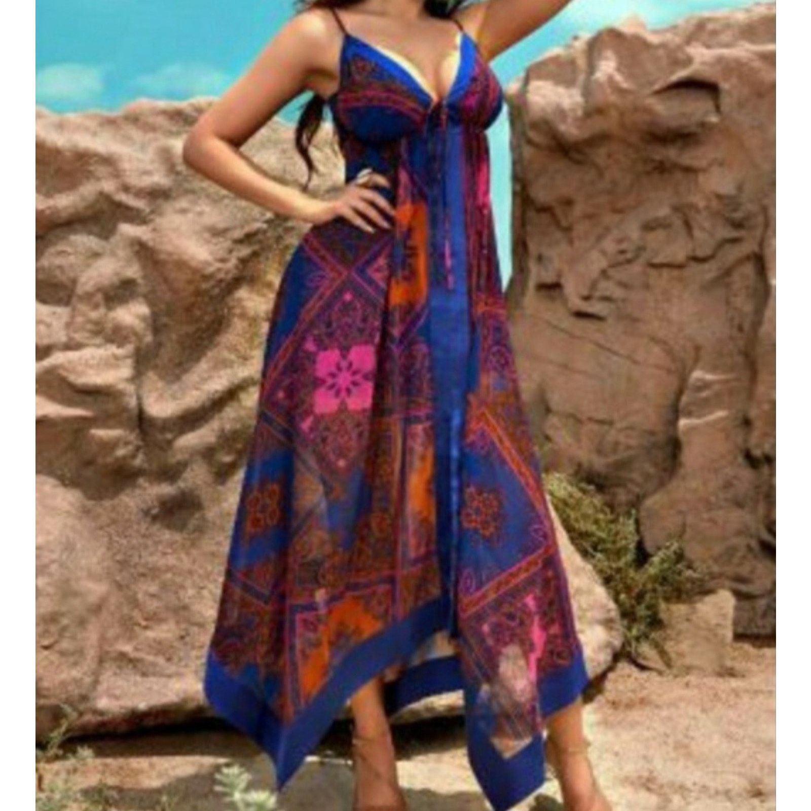 Guess Guess by Marciano Cascara Paisley Maxi dress size XS Size XS / US 0-2 / IT 36-38 - 1 Thumbnail