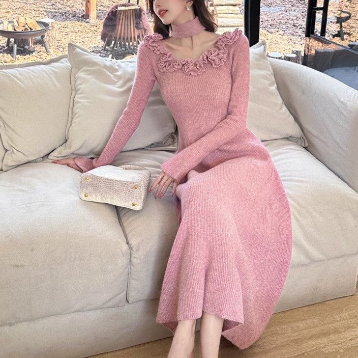 Other Classic Style French Style Flower Sweater Women's Dress Size ONE SIZE - 1 Thumbnail