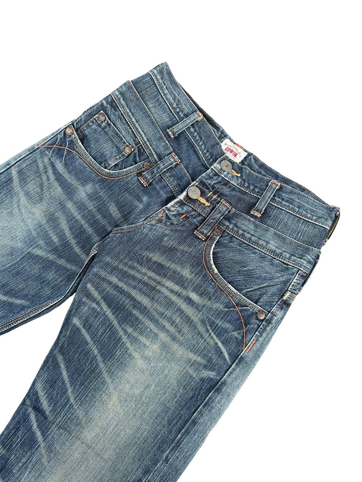 Kapital Double Waist Vintage Edwin Japanese Brand Denim jeans Size US 30 / EU 46 - 6 Thumbnail