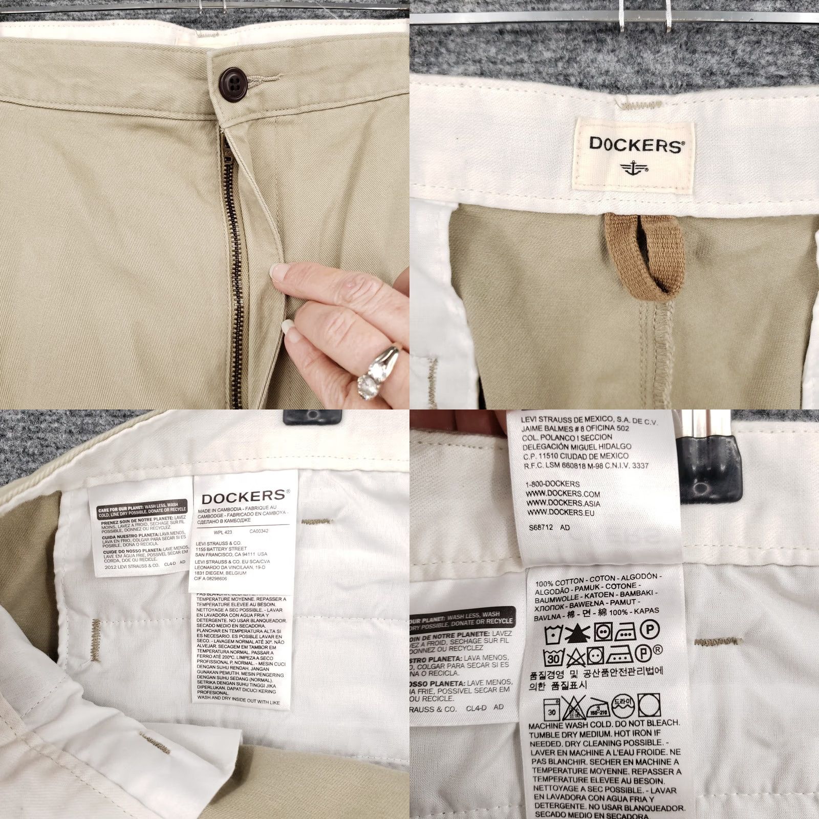 Dockers DOCKERS Beige 40 Slim/Regular Chino Shorts Men Flat Front Zip Fly Twill Pocket Bermuda Casual Workwear Beach Outdoor Size US 40 / EU 56 - 8 Thumbnail