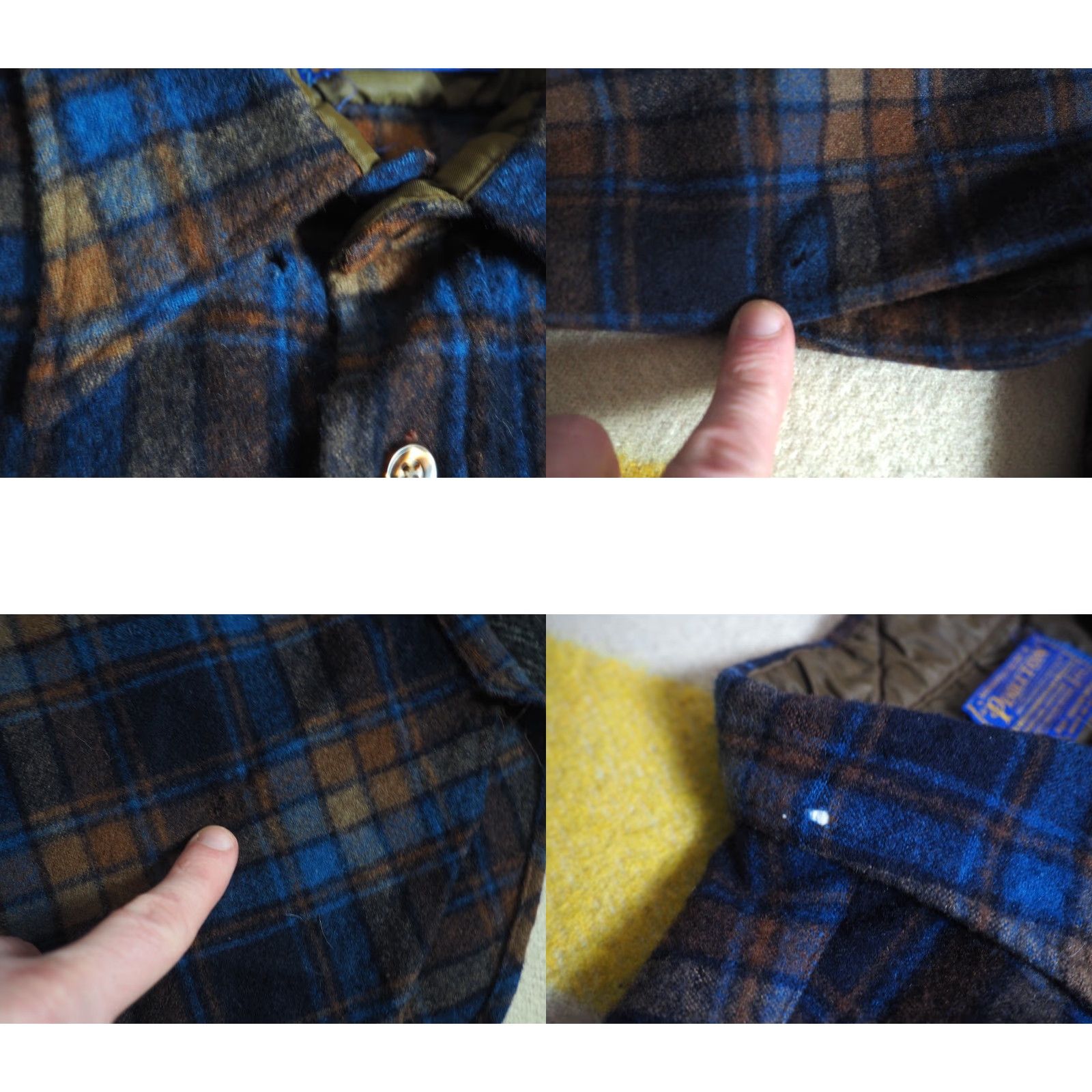 Pendleton **VTG 70s Pendleton Blue Brown Plaid Button Shirt Mens L** User: VTG 70s Pendleton Blue Brown Plaid Button Front Wool Shirt Mens L Size US L / EU 52-54 / 3 - 8 Thumbnail