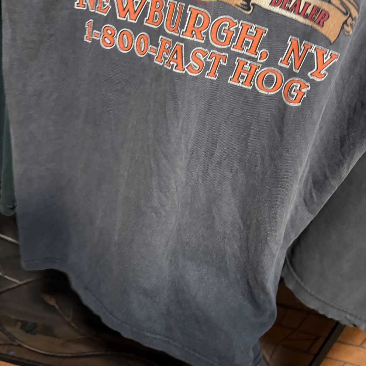 Harley Davidson vintage y2k smoked out sun faded harley davidson flame tee Size US L / EU 52-54 / 3 - 5 Thumbnail