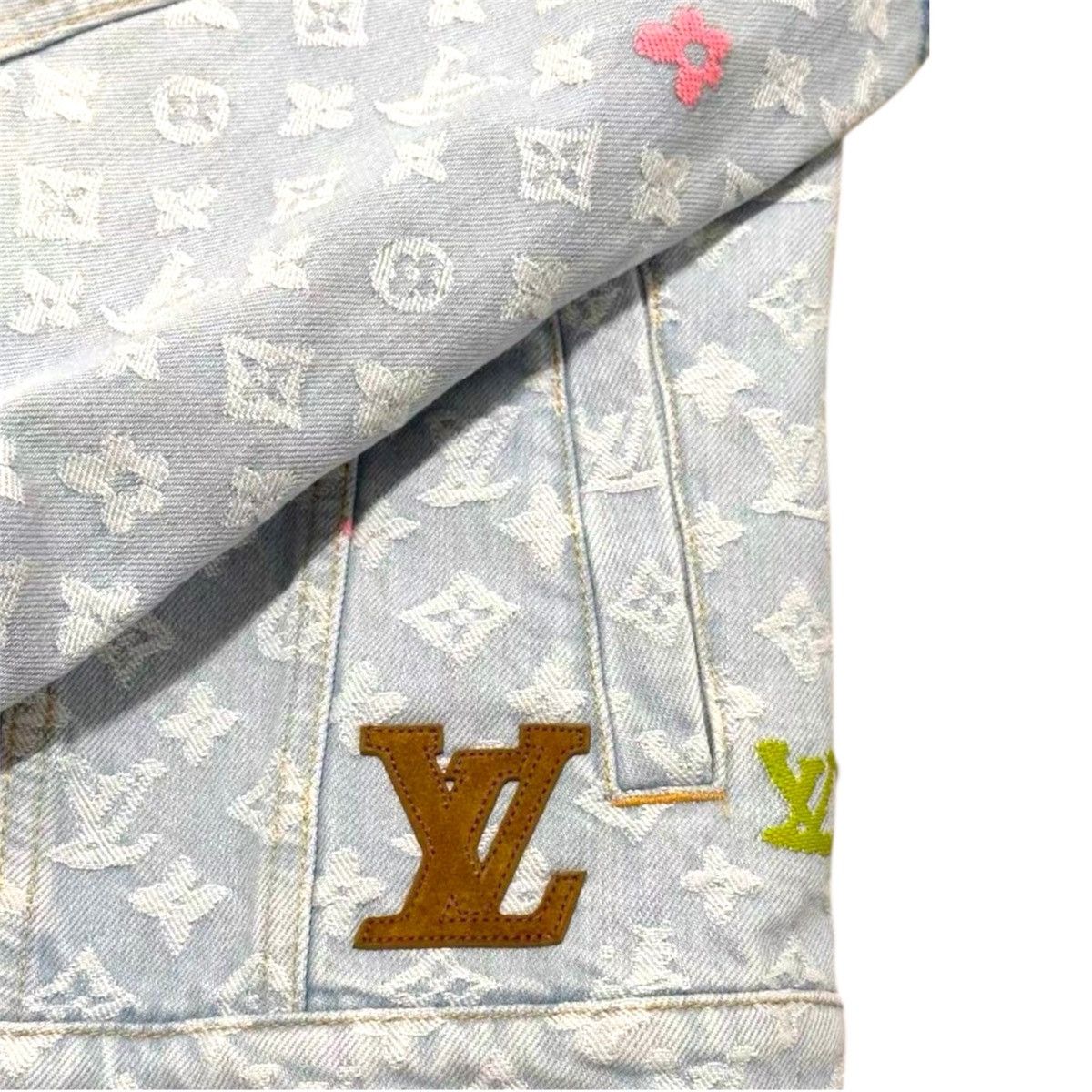 Louis Vuitton × Tyler The Creator Louis Vuitton X Tyler The Creator 52 Monogram Denim Jacket Size US L / EU 52-54 / 3 - 3 Thumbnail