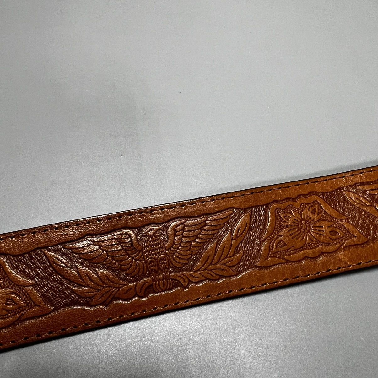 Vintage Vintage leather belt with buckle Size ONE SIZE - 12 Thumbnail