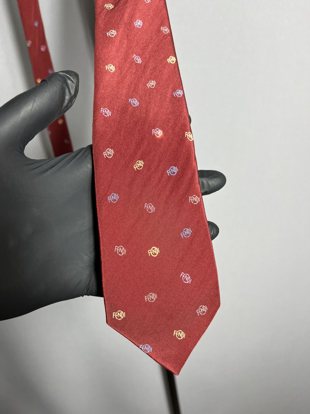 Fendi FENDI Made in Italy 100% Silk Vintage Tie 80s Size ONE SIZE - 2 Thumbnail