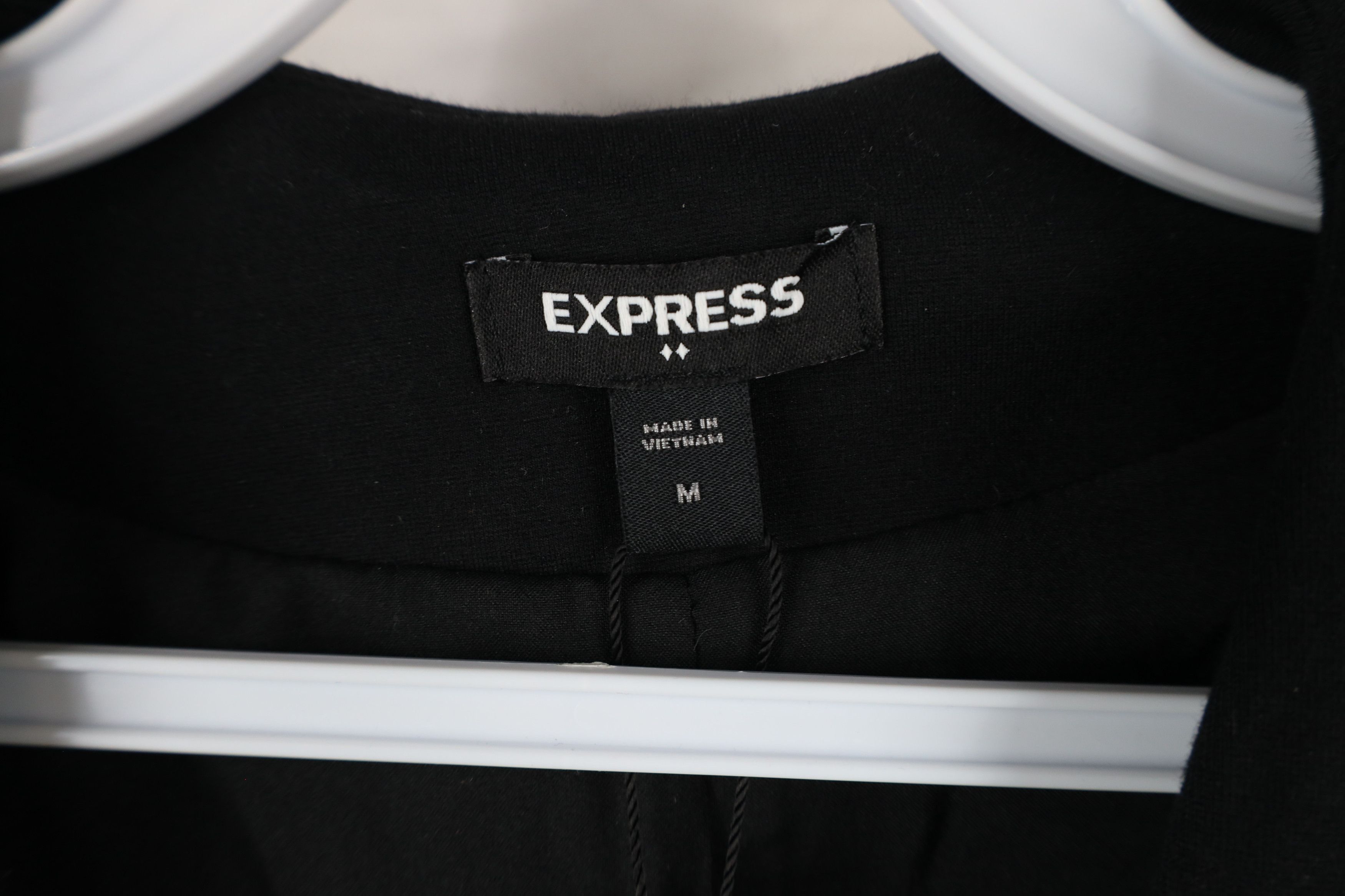 Express × Vintage New Express Open Front Blazer Suit Jacket Sport Coat Black Size M / US 6-8 / IT 42-44 - 4 Thumbnail