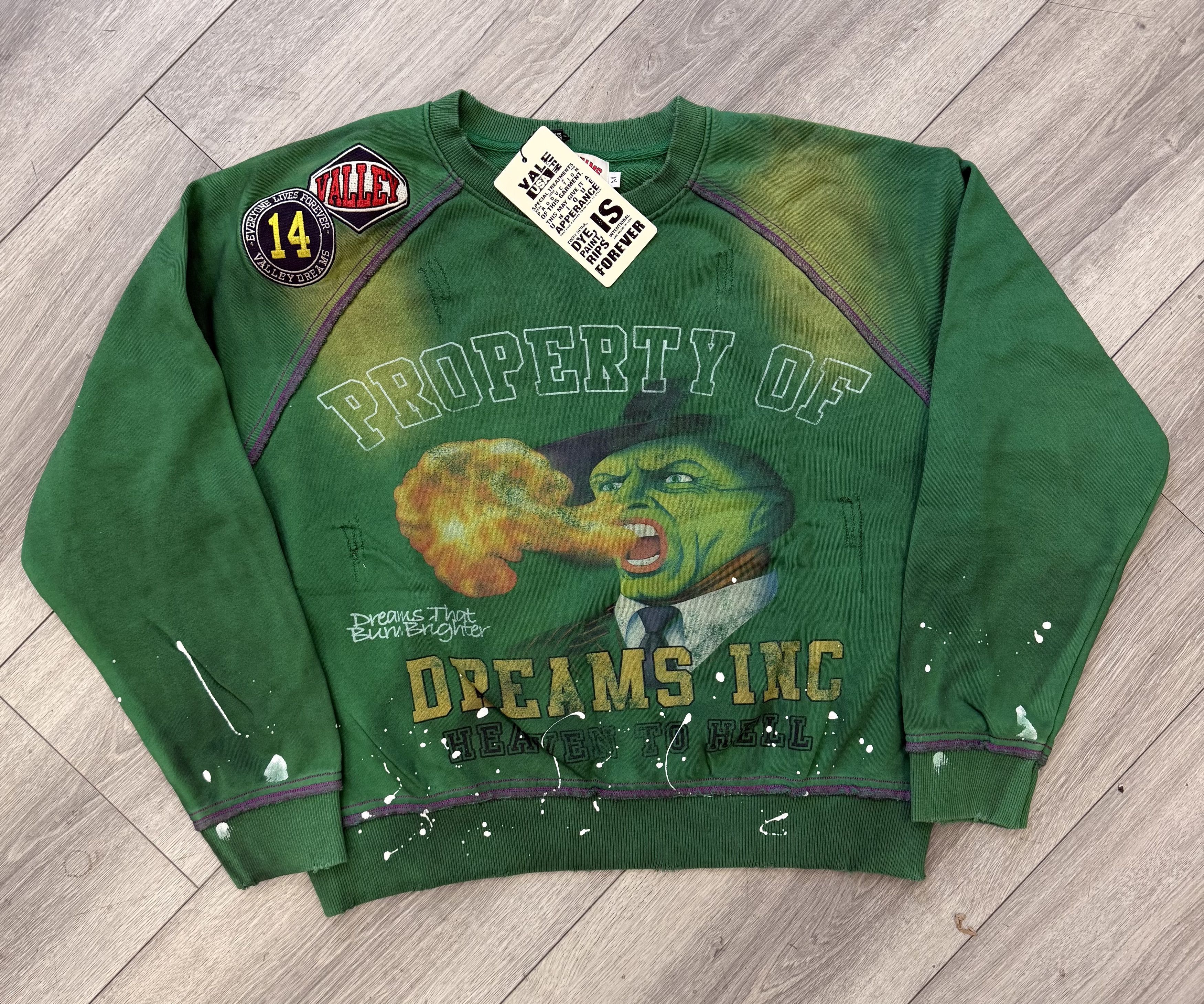 Vale Vale Forever Green Hot Breath Crewneck Sweater Size XL Size US XL / EU 56 / 4 - 1 Thumbnail