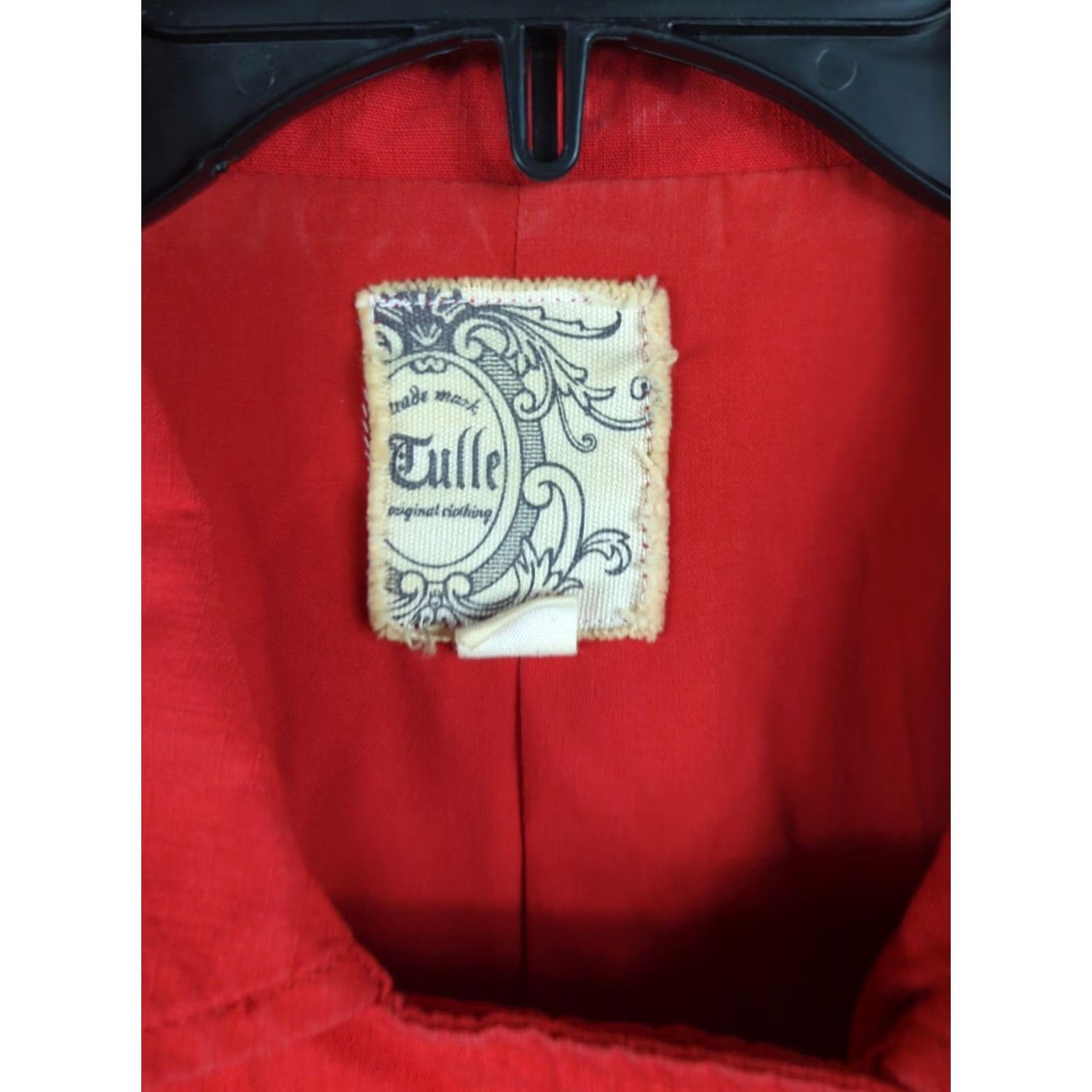 Vintage Tulle Red Pea Coat Jacket Button Size M Women Regular Size M / US 6-8 / IT 42-44 - 2 Thumbnail