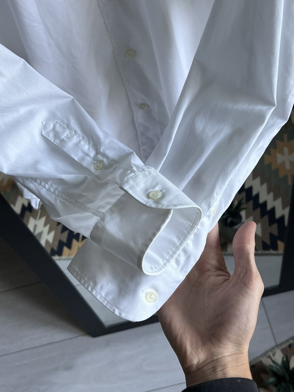 Corneliani Corneliani Luxury White Button Up Shirt Size US M / EU 48-50 / 2 - 6 Thumbnail