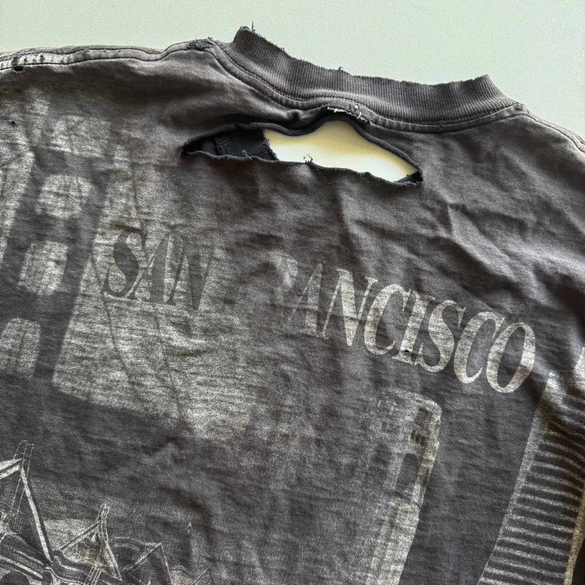 Vintage 1990s Vintage San Francisco, California AOP Fader Tee Size US XL / EU 56 / 4 - 6 Thumbnail