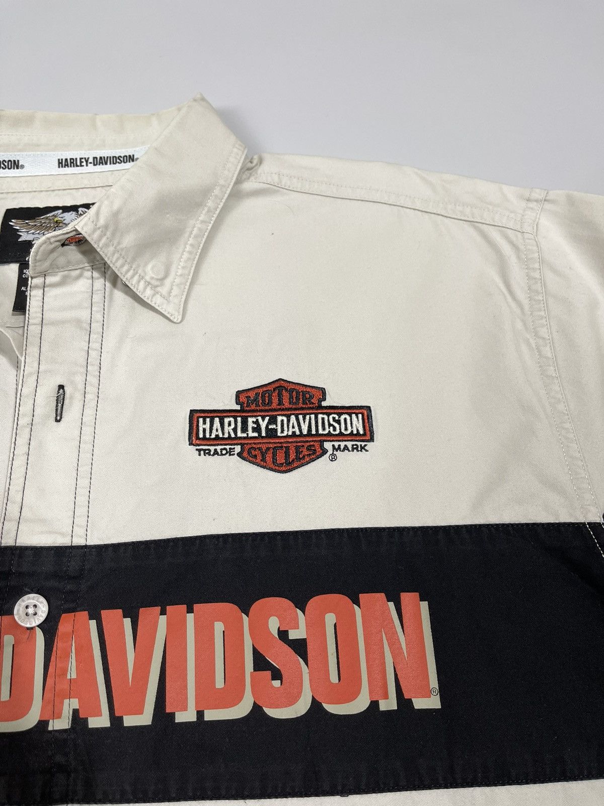 Harley Davidson 90s Vintage Harley Davidson Y2k Buttons Up Shirt Moto Style Size US L / EU 52-54 / 3 - 10 Thumbnail