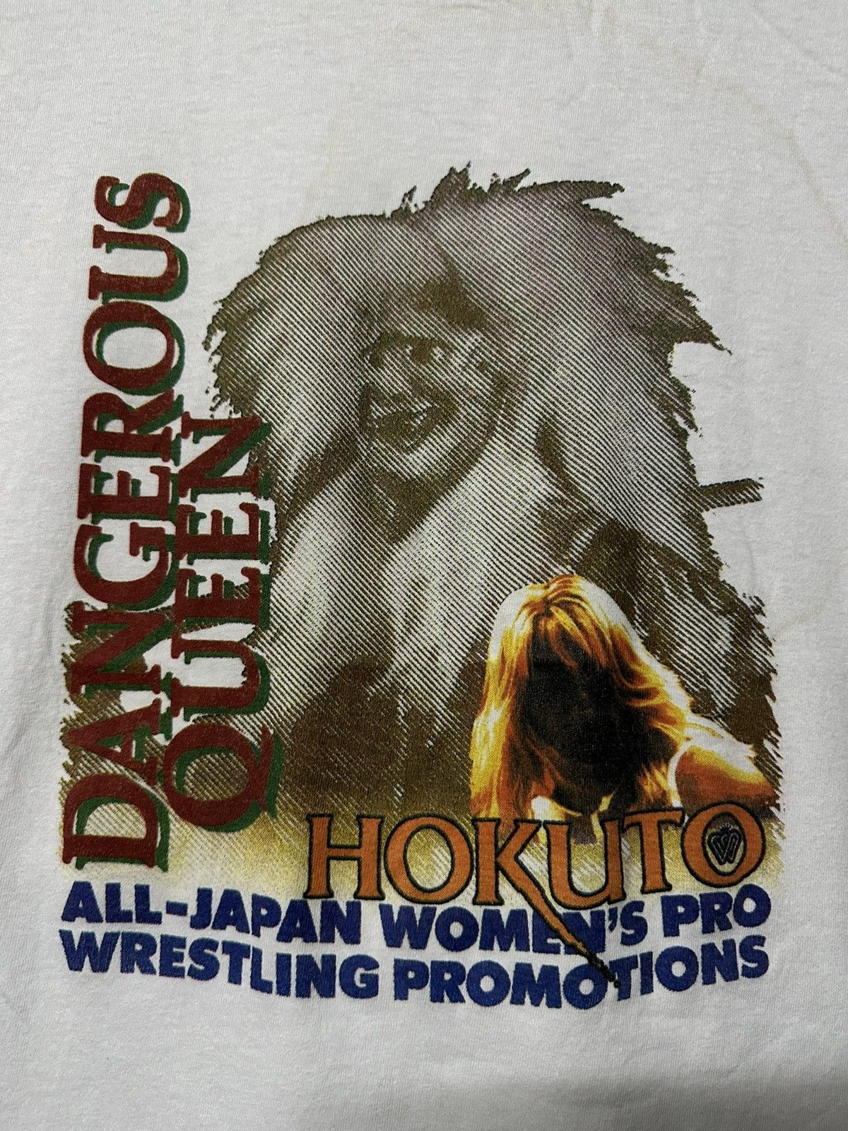 Vintage Vintage 80s 90s Hokuto Dangerous Queen Wrestling Tee Size US L / EU 52-54 / 3 - 2 Thumbnail