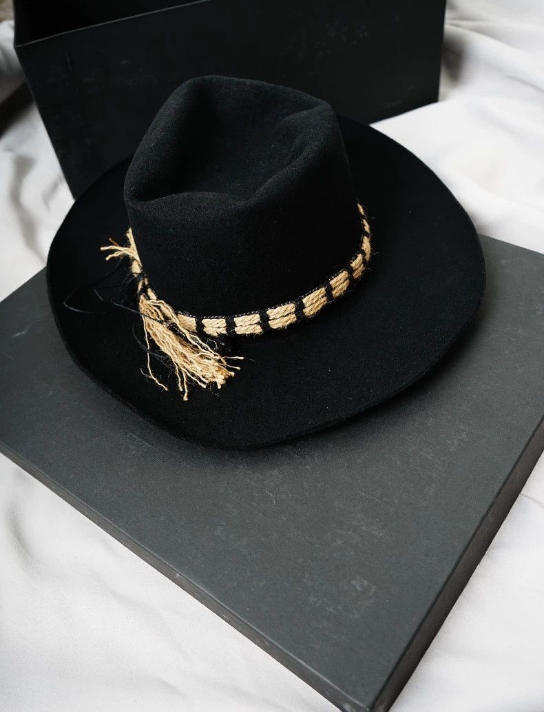 Yohji Yamamoto Yohji Yamamoto Yohji Yamamoto Wide Brim Felt Hat Size ONE SIZE - 2 Thumbnail