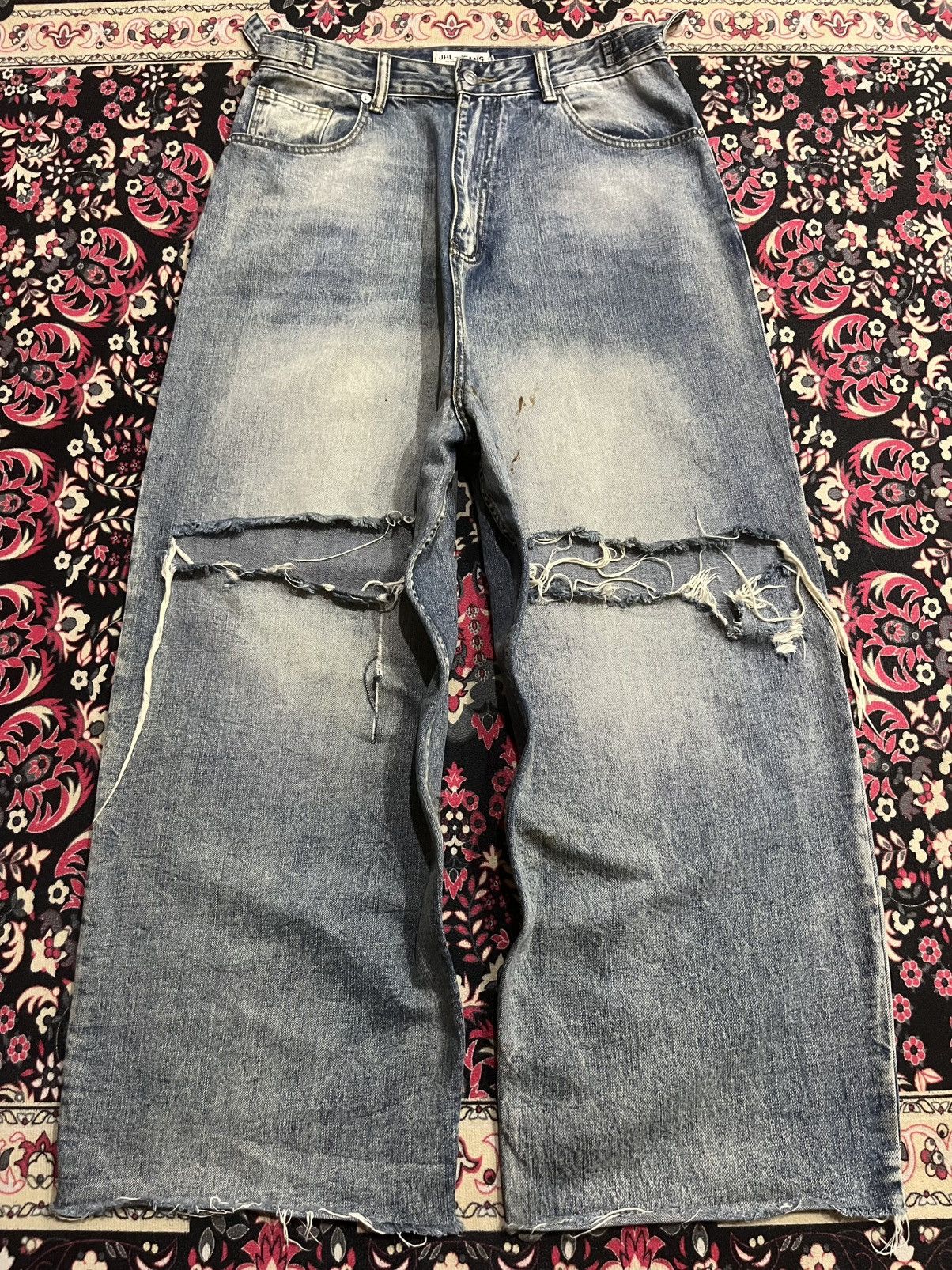 Other ⚡️Baggy⚡️Vintage JHL Jeans Blowout Distress Size US 32 / EU 48 - 1 Thumbnail