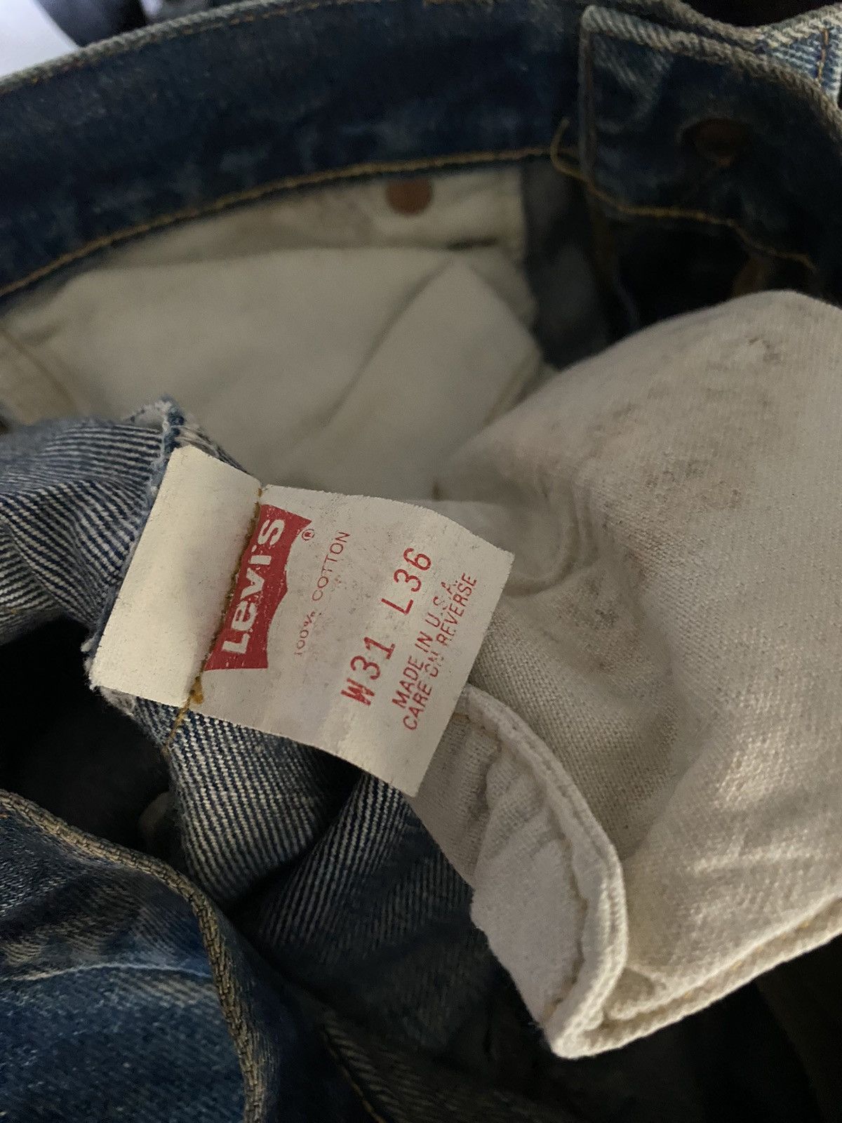 Levi's Vintage Clothing × Vintage W30x27 vintage levi's 501xx redline distressed made in USA Size US 30 / EU 46 - 10 Thumbnail