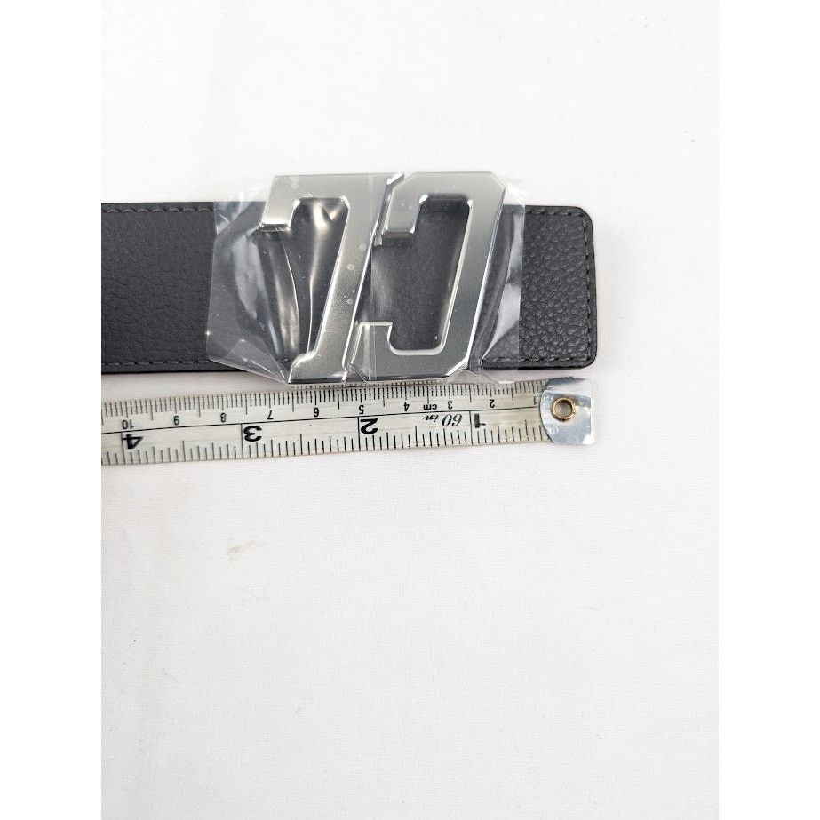 Christian Louboutin o1rshd1 Size: 85 / Happy RUI CL Logo Belt Smoky/Loubi/Silver Size 34 - 12 Thumbnail