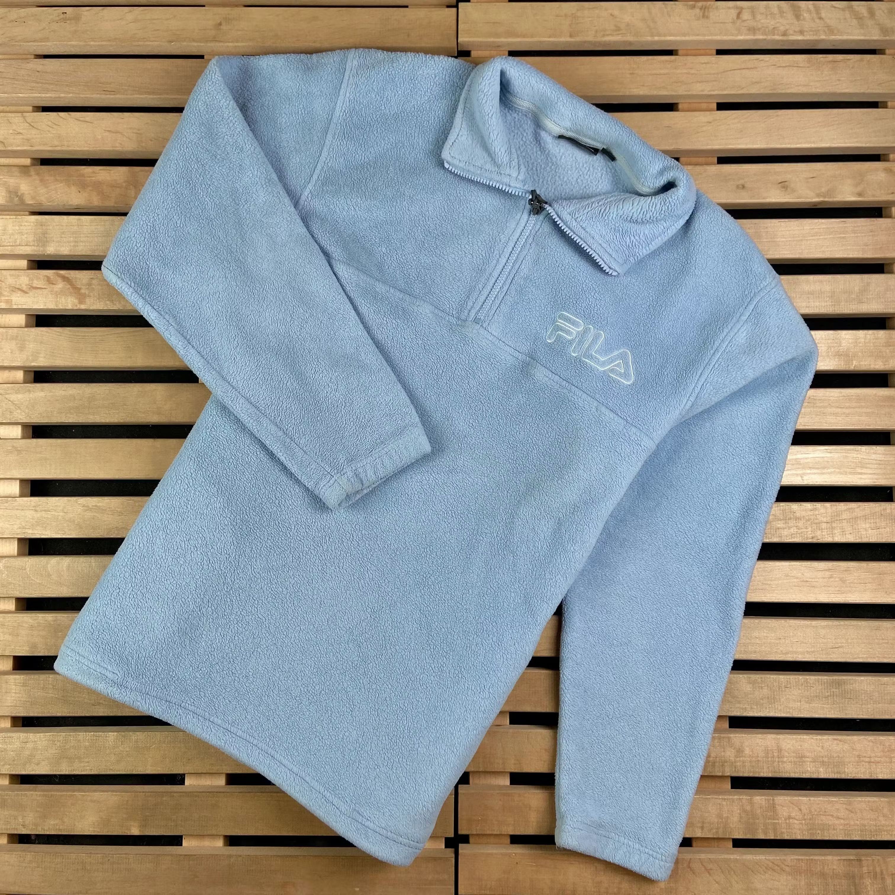 Fila × Vintage Mens Fleece Pullover Sweatshirt Fila Vintage Size M Size US M / EU 48-50 / 2 - 1 Thumbnail