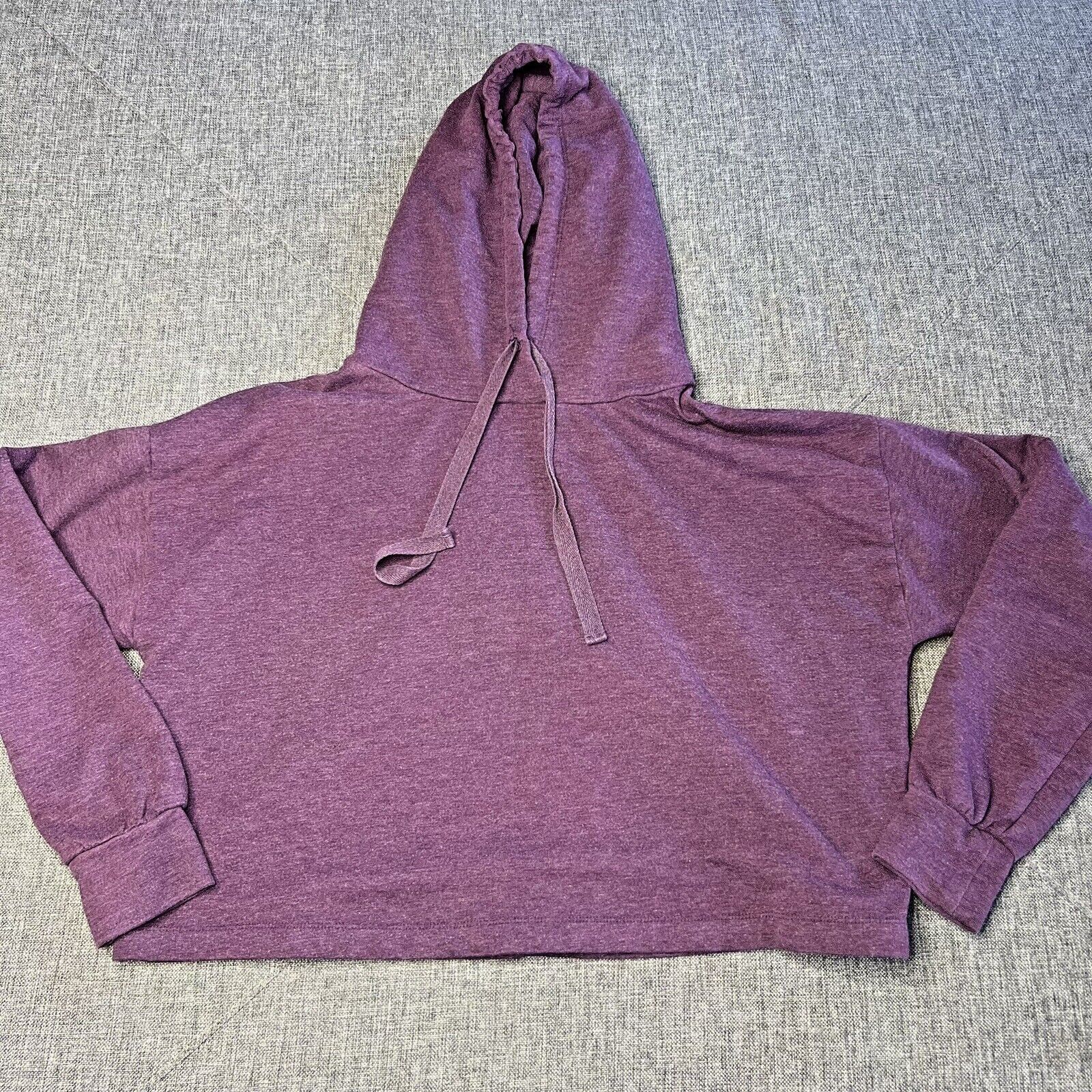 Other Z By Zella Cropped Hoodie M Purple Sweatshirt Pullover Loose Size M / US 6-8 / IT 42-44 - 1 Thumbnail