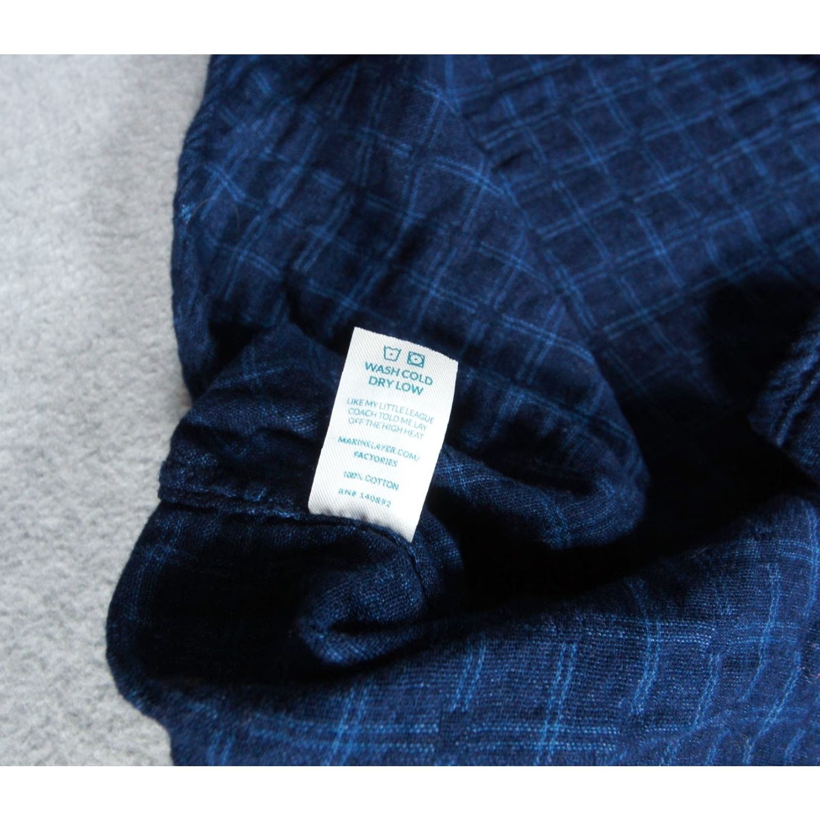 Marine Layer Marine Layer Shirt Mens Large Blue Button-Down Long Sleeve Slub Cotton Adult Size US L / EU 52-54 / 3 - 7 Thumbnail