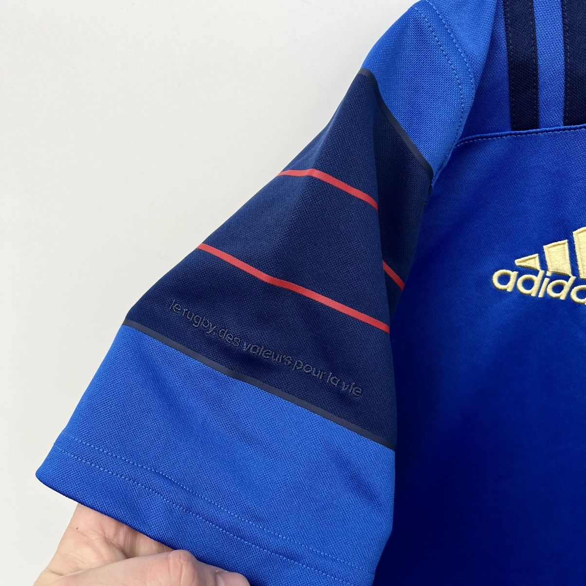 Adidas France 2015-2016 Home Rugby Jersey Shirt Size US L / EU 52-54 / 3 - 2 Thumbnail