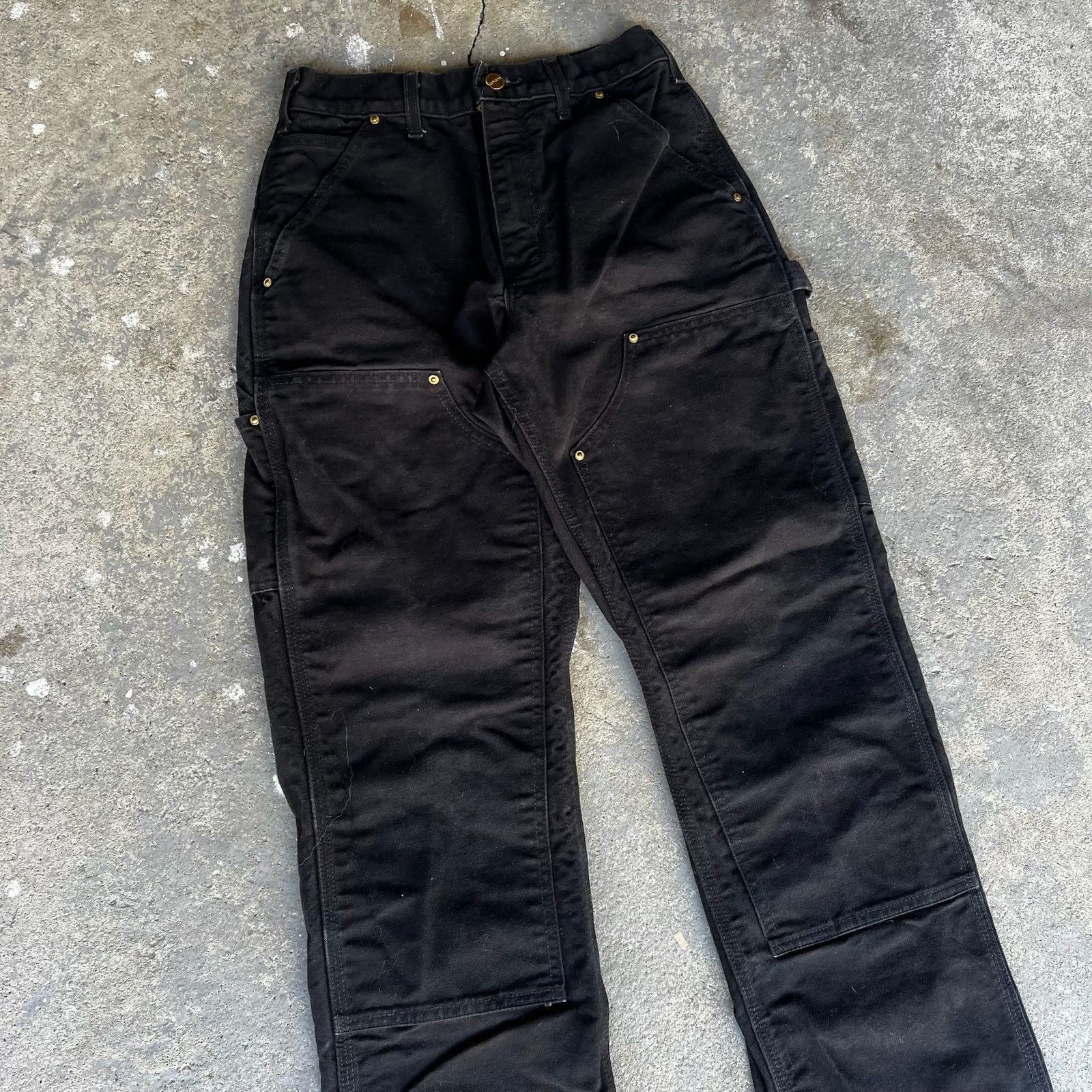 Carhartt × Vintage Carhartt black double knee work wear carpenter pants Size US 26 / EU 42 - 2 Thumbnail