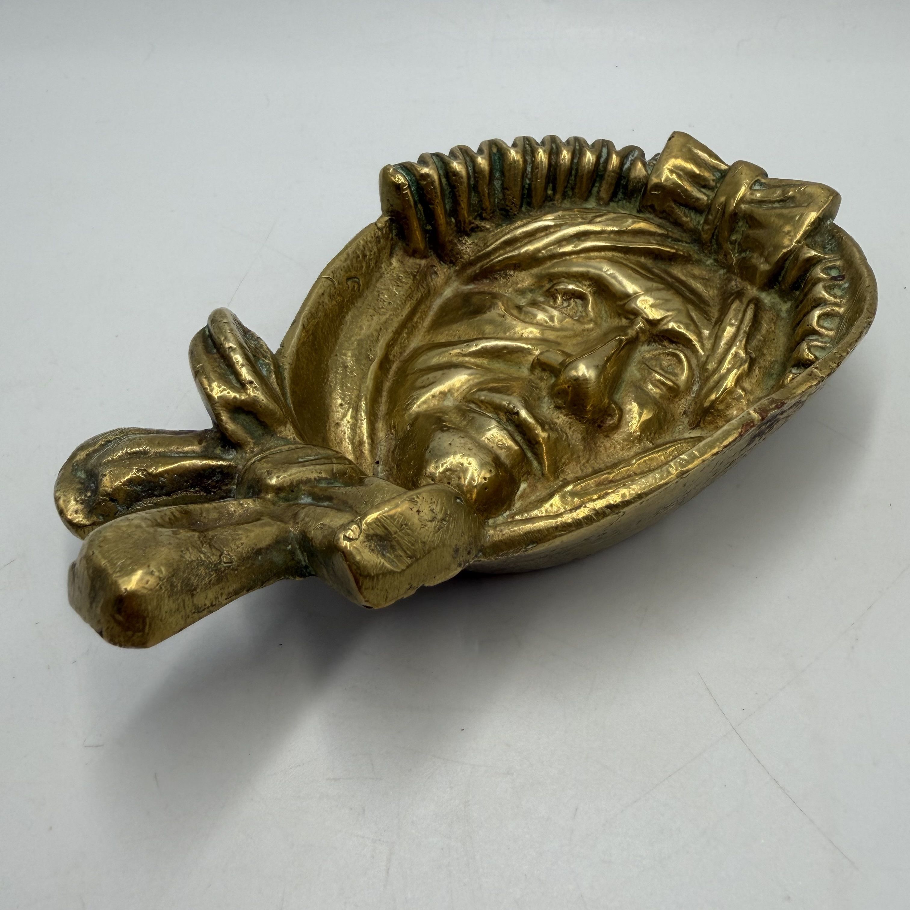 Vintage Vintage Bronze Ashtray Victorian Lady Bonnet Desk tray Size ONE SIZE - 5 Thumbnail