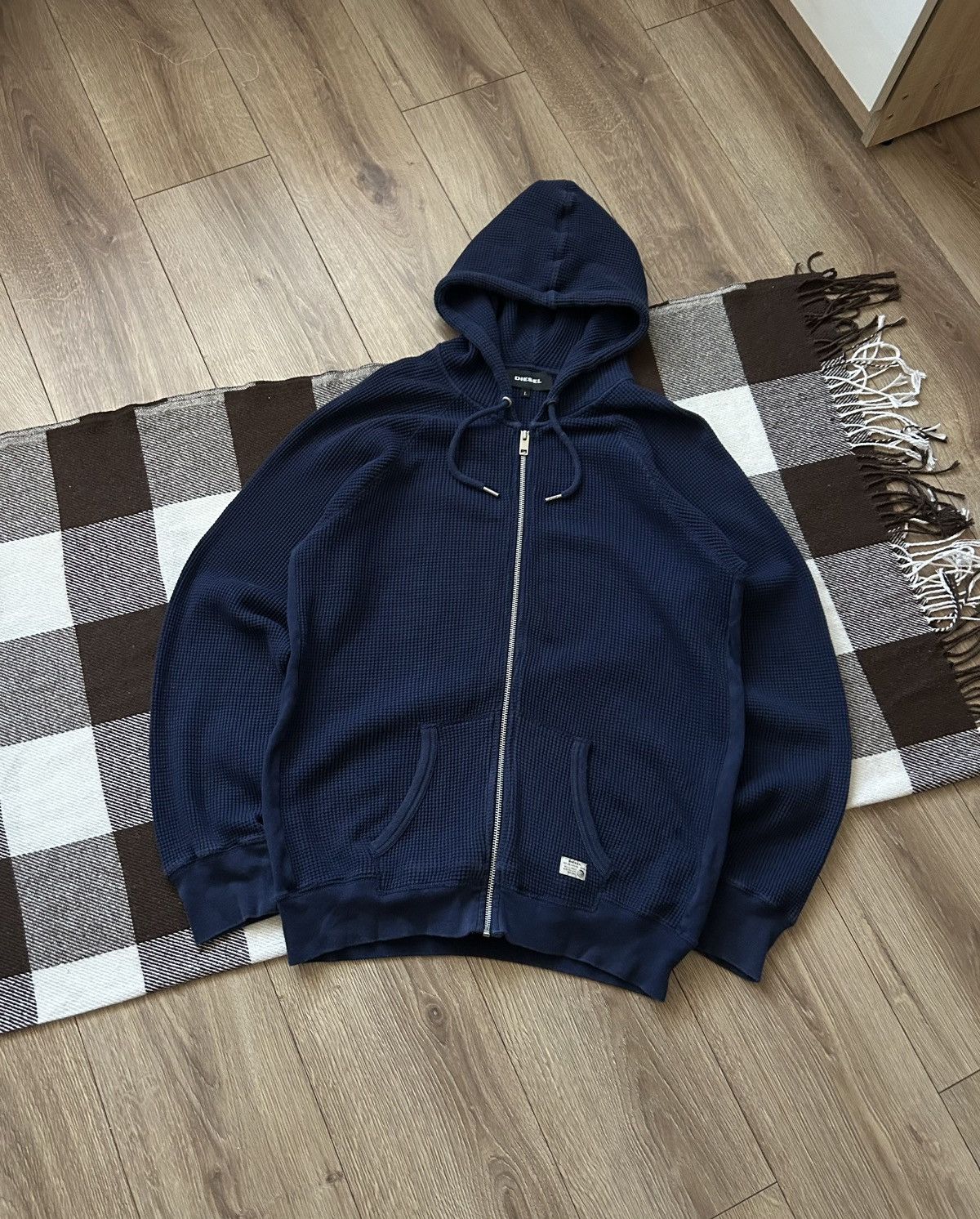 Diesel Diesel blue heavy knit-sweatshirt mens rare hoodies Size US L / EU 52-54 / 3 - 1 Thumbnail