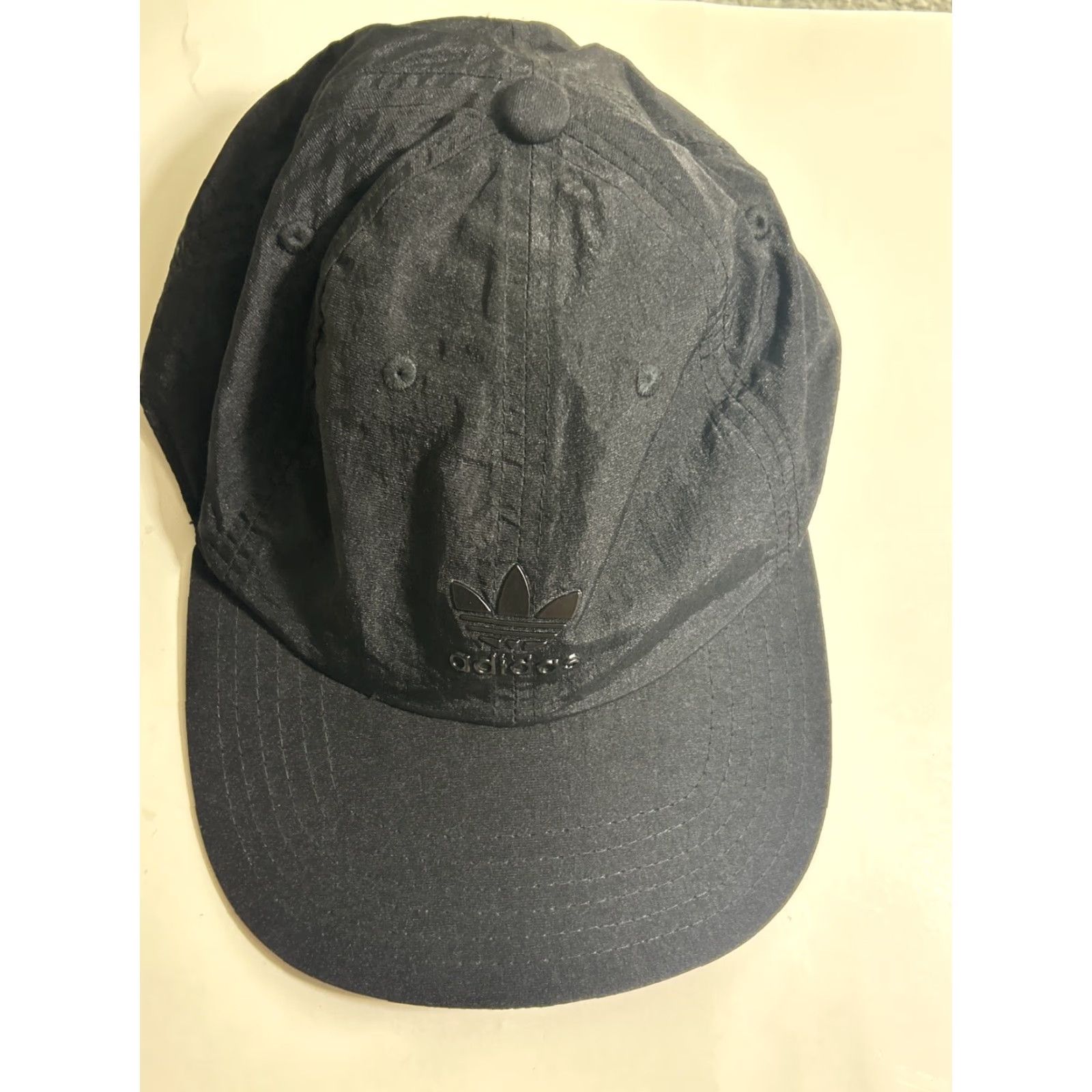 Adidas Adidas Strapback Hat Black Nylon Adjustable Baseball Cap Mens Lottery Size ONE SIZE - 5 Thumbnail