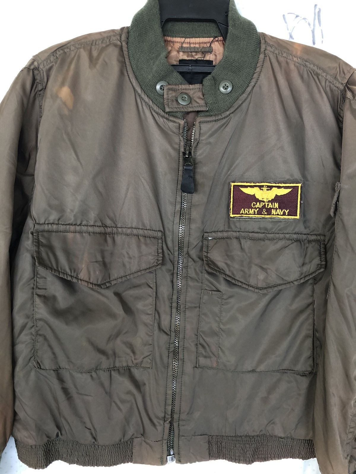 Vintage Vintage ARMY Bomber Jacket Embroidery Size US L / EU 52-54 / 3 - 5 Thumbnail