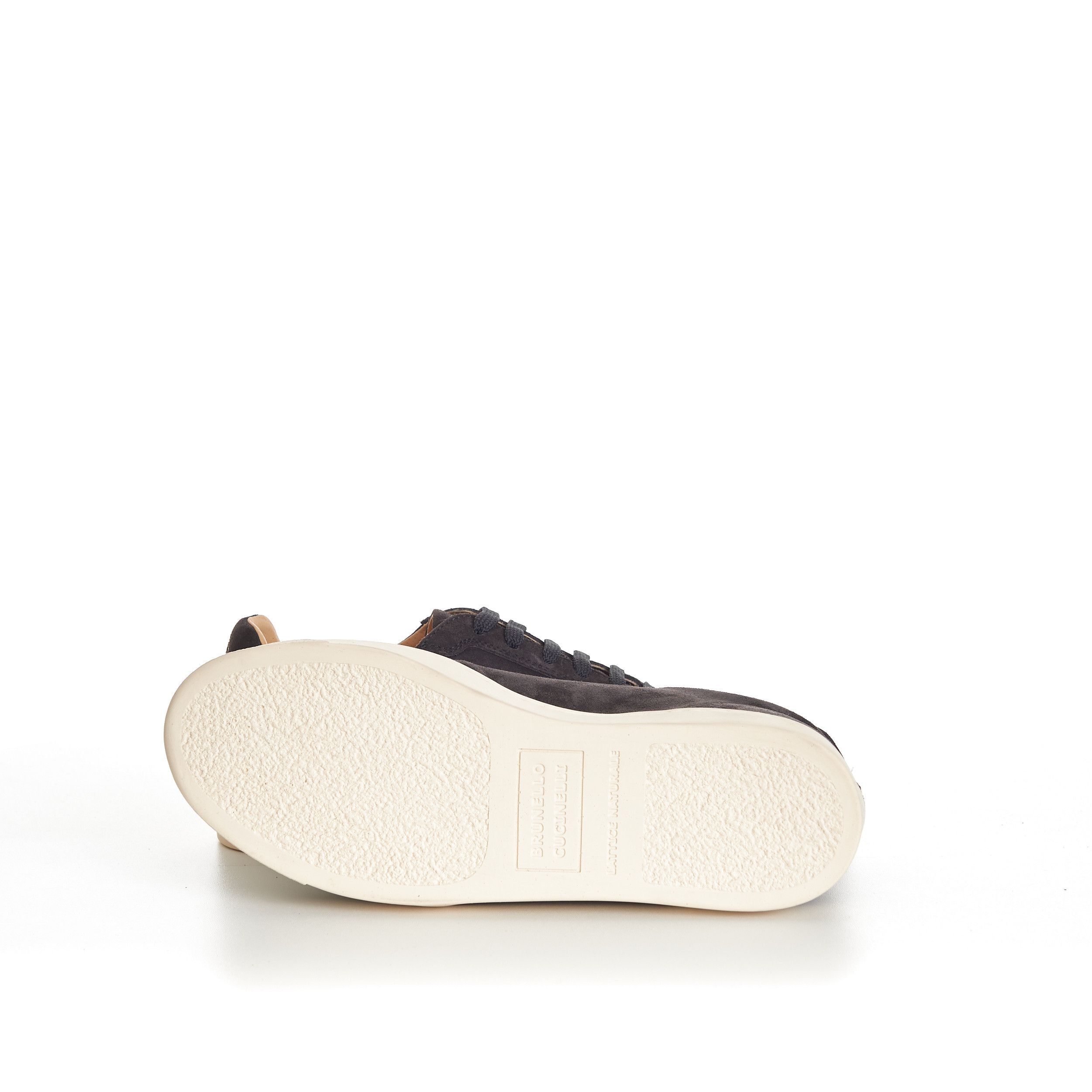Brunello Cucinelli Anthracite Grey Suede Round Toe Lace-Up Sneakers Size US 7 / EU 40 - 10 Thumbnail