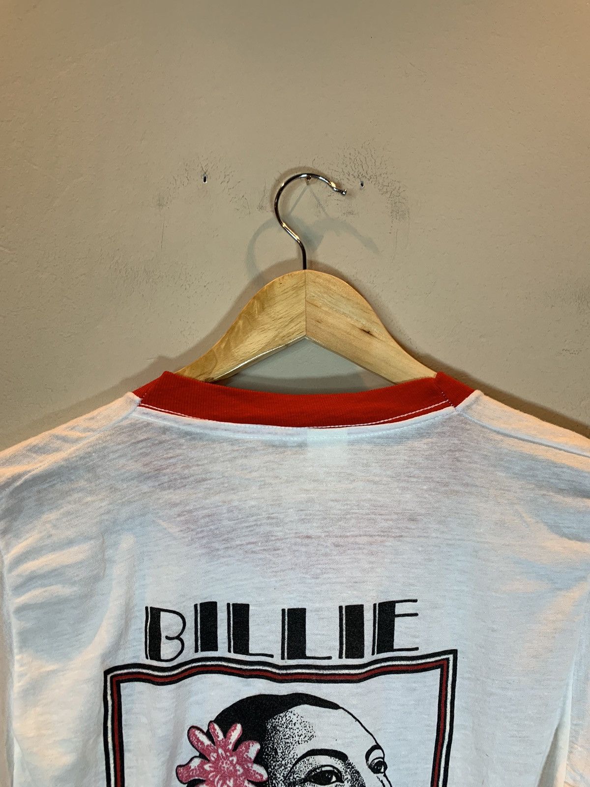 Band Tees × Vintage *RARE* Vintage 1980 Billie Holiday Art Single Stitch T-Shirt Size US L / EU 52-54 / 3 - 8 Thumbnail