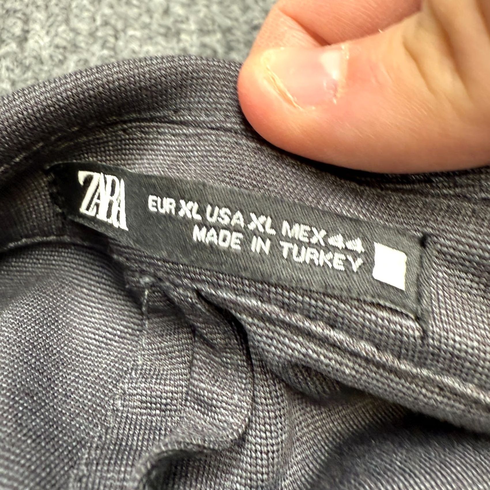 Zara Zara Blazer Mens XL Gray Knit Stretch Notch Lapel Single-Breasted One-Button Two-Button Front Style Athletic Regular Length Jacket Coat Size 46R - 6 Thumbnail