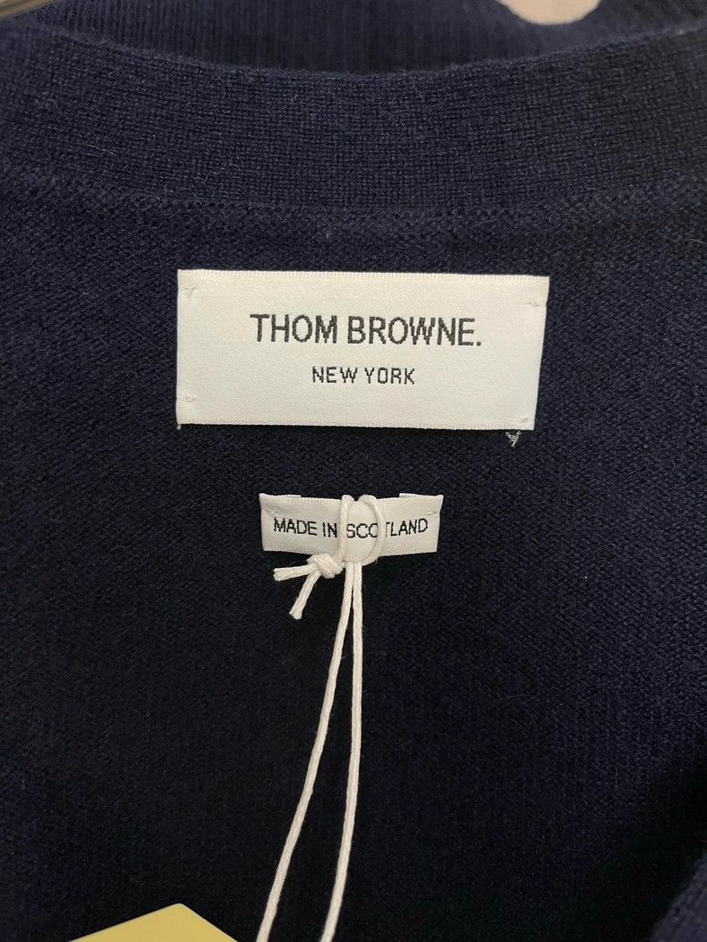 Thom Browne Thom Browne A Tibetan blue four-striped cashmere sweater Size M / US 6-8 / IT 42-44 - 7 Thumbnail