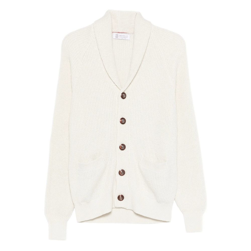 Brunello Cucinelli Brunello Cucinelli NEUTRALS Sweaters & Knitwear - Cardigans Size US L / EU 52-54 / 3 - 1 Thumbnail