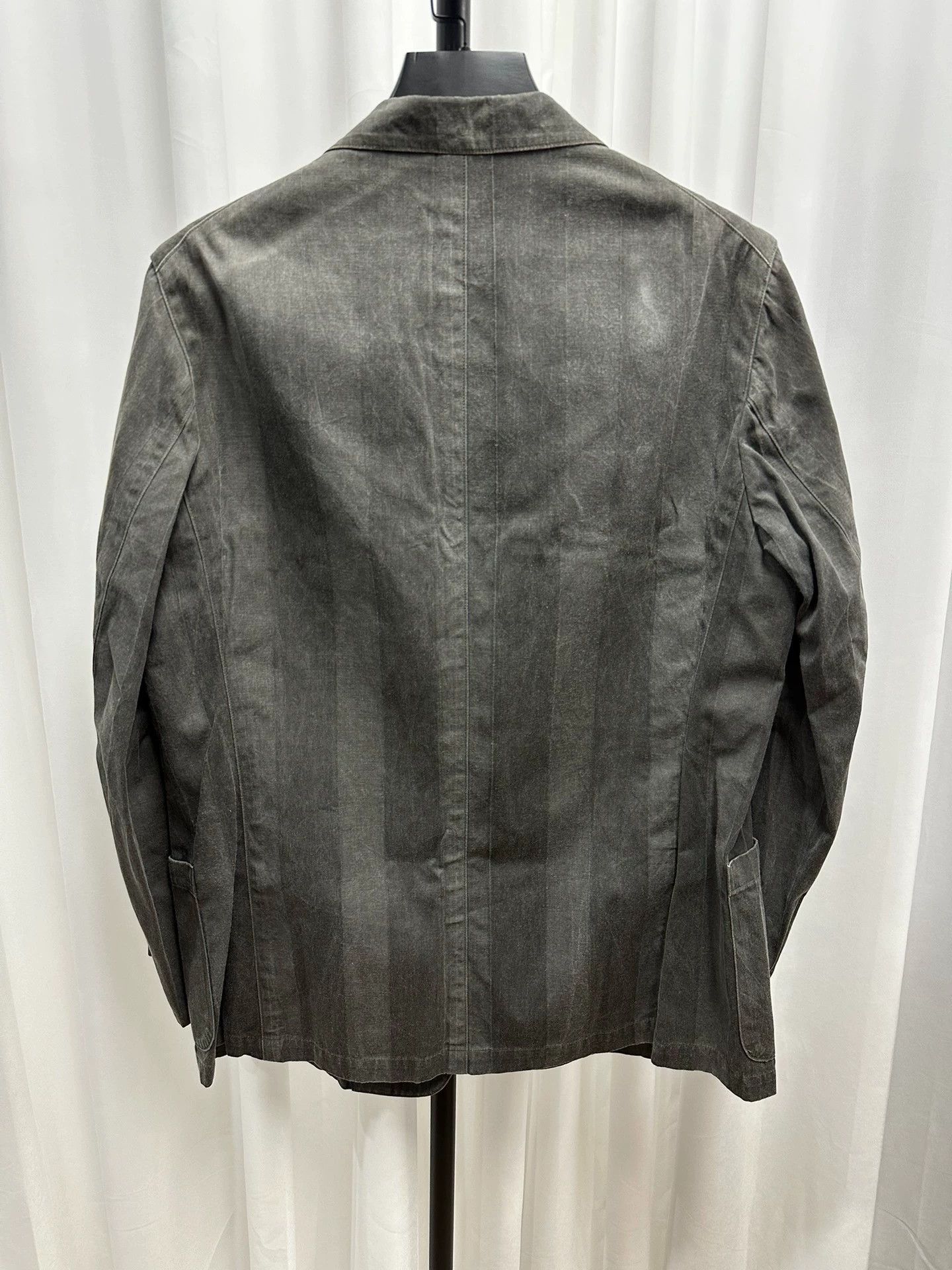 Yohji Yamamoto Yohji Yamamoto y's Red Label Washed Gray Striped Suit 2 Size US M / EU 48-50 / 2 - 4 Thumbnail