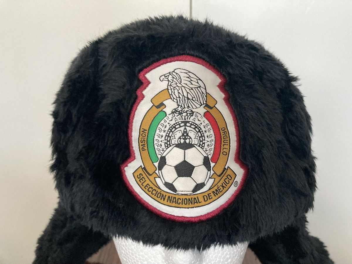 Vintage MEXICO NATIONAL FOOTBALL FUTBOL SOCCER TEAM USHANKA TRAPPER Size ONE SIZE - 4 Thumbnail