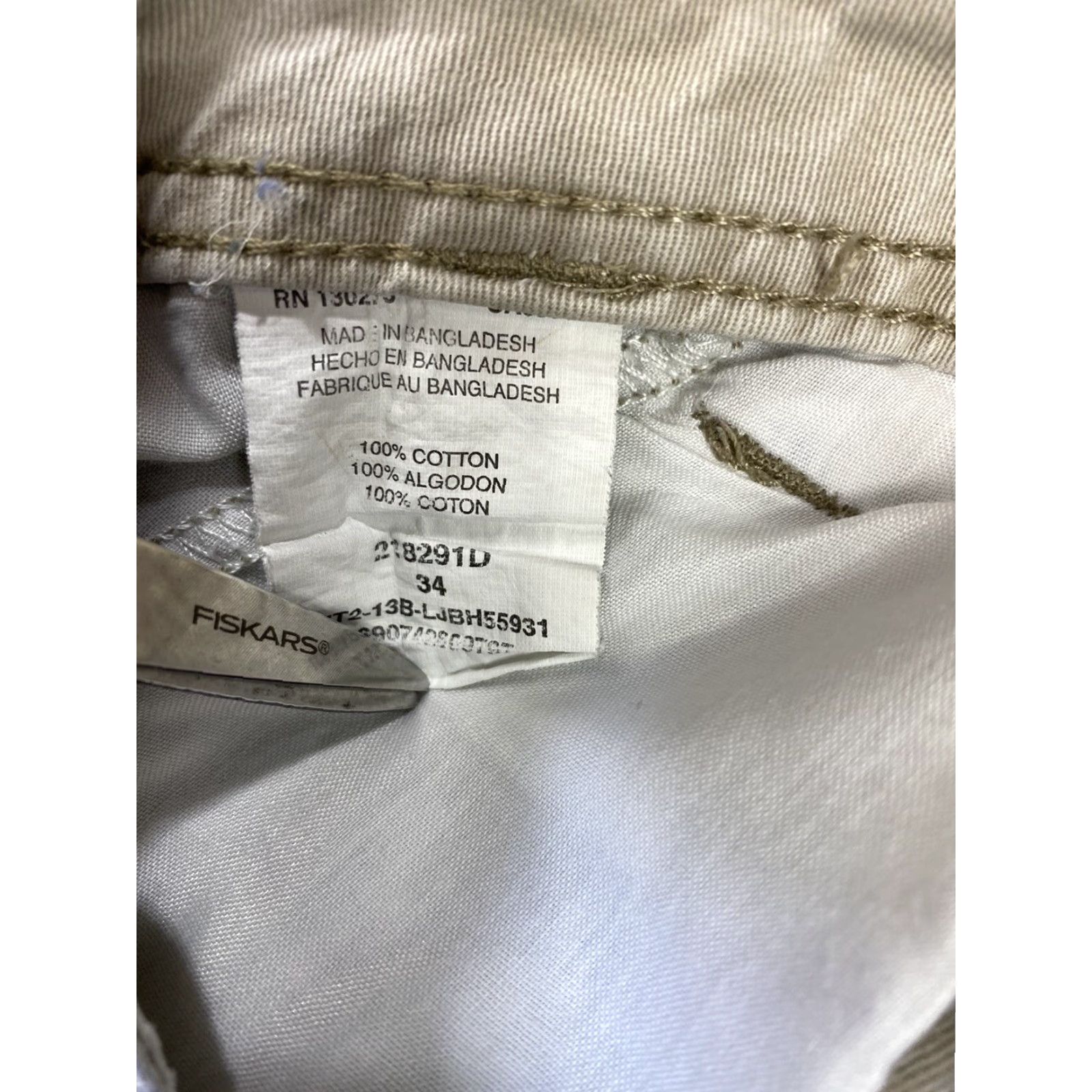 Lee Lee Cargo Shorts Beige 34 Men Regular Cotton Pockets Outdoor Casual Waist 34/34 Mens Size US 34 / EU 50 - 4 Thumbnail