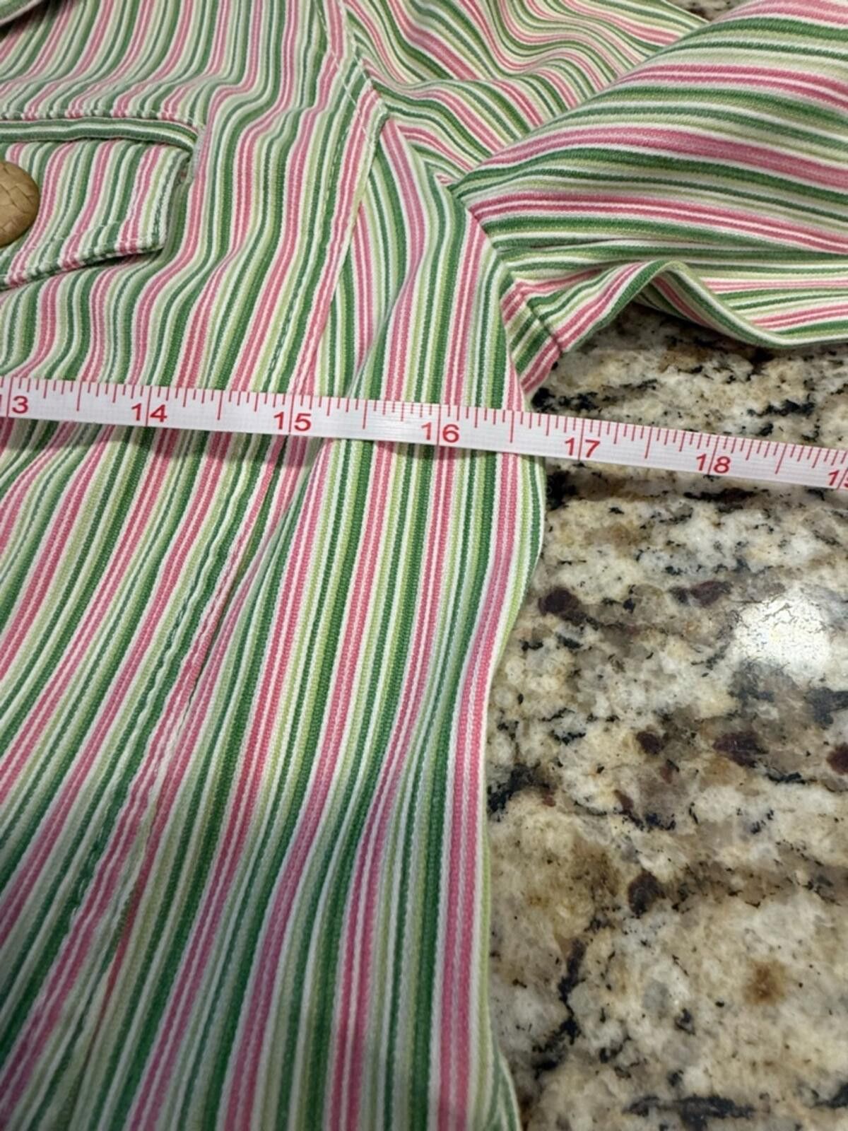 Other Loft preppy striped blazer jacket pink green white SZ 2 Size XS / US 0-2 / IT 36-38 - 9 Thumbnail