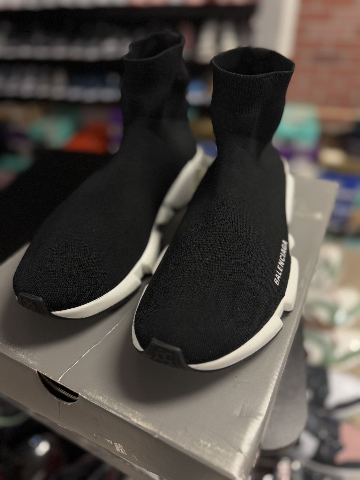 Balenciaga Balenciaga High Top Mesh Speed Sock Runner 45EU/12US Size US 12 / EU 45 - 11 Thumbnail