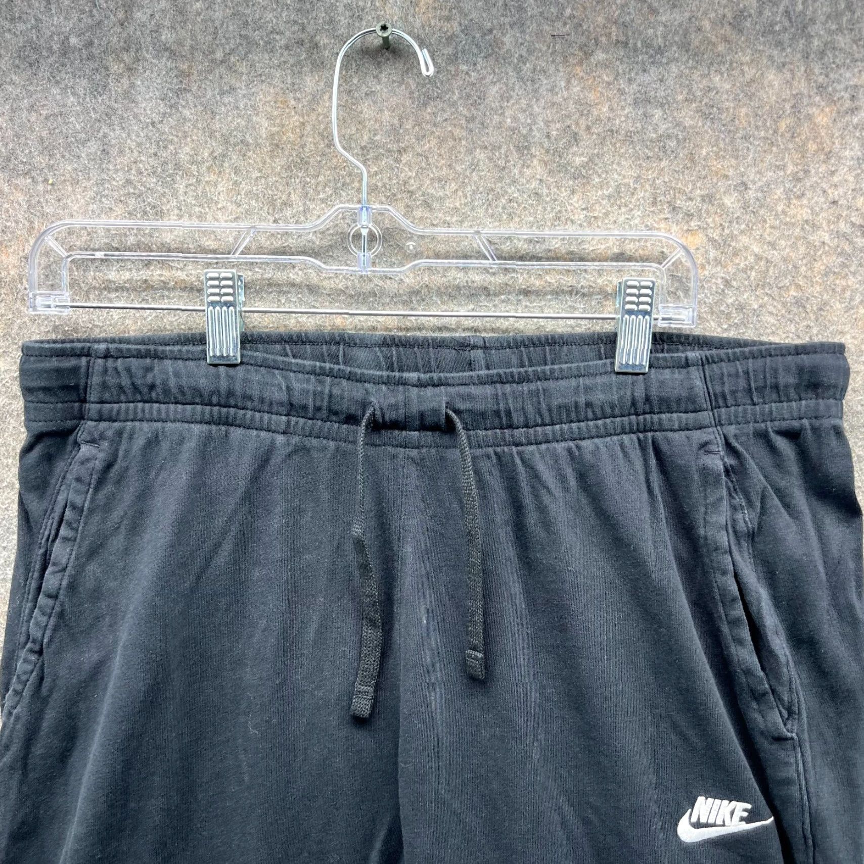 Nike VINTAGE Nike Jogger Mens Large Black Swoosh Sportswear Club Fleece Sweatpants Size US 33 - 6 Thumbnail